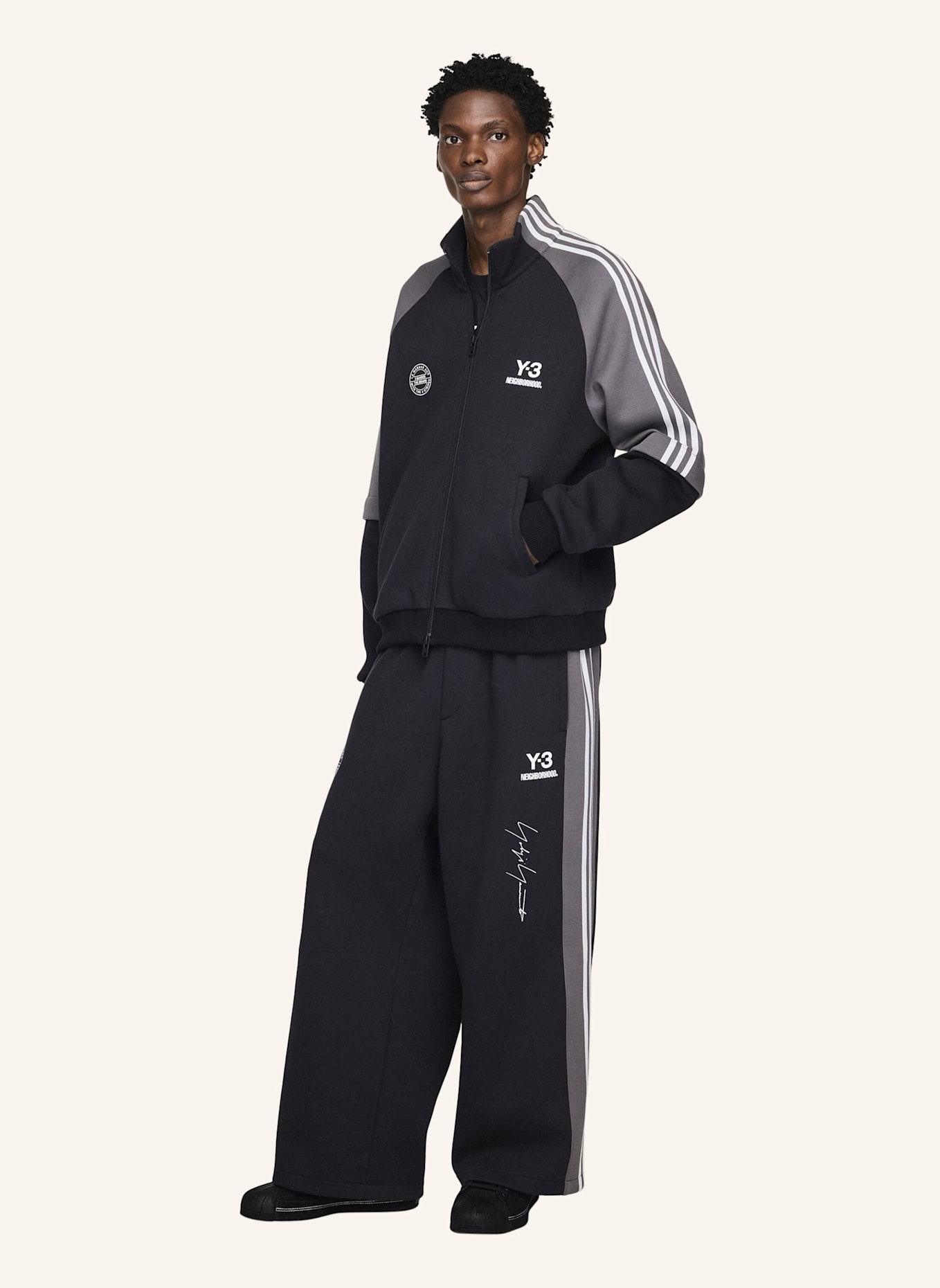 Y-3 Y-3 NBHD TRAININGSJACKE: SCHWARZ