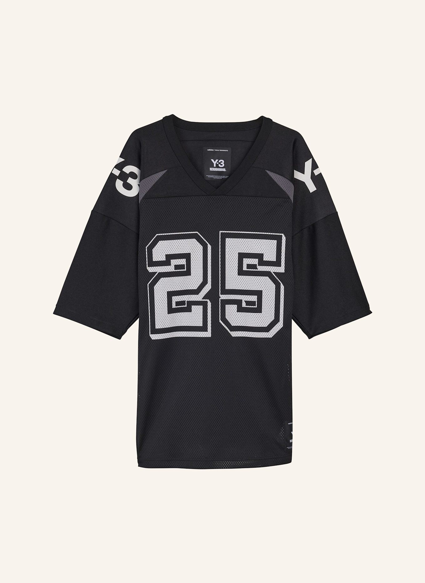 Y-3 Y-3 NBHD FUSSBALLTRIKOT: SCHWARZ