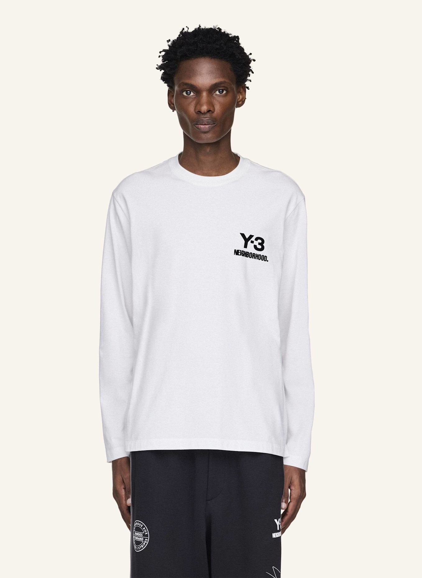 Y-3 Y-3 NBHD LOGO LS SHIRT: WEISS