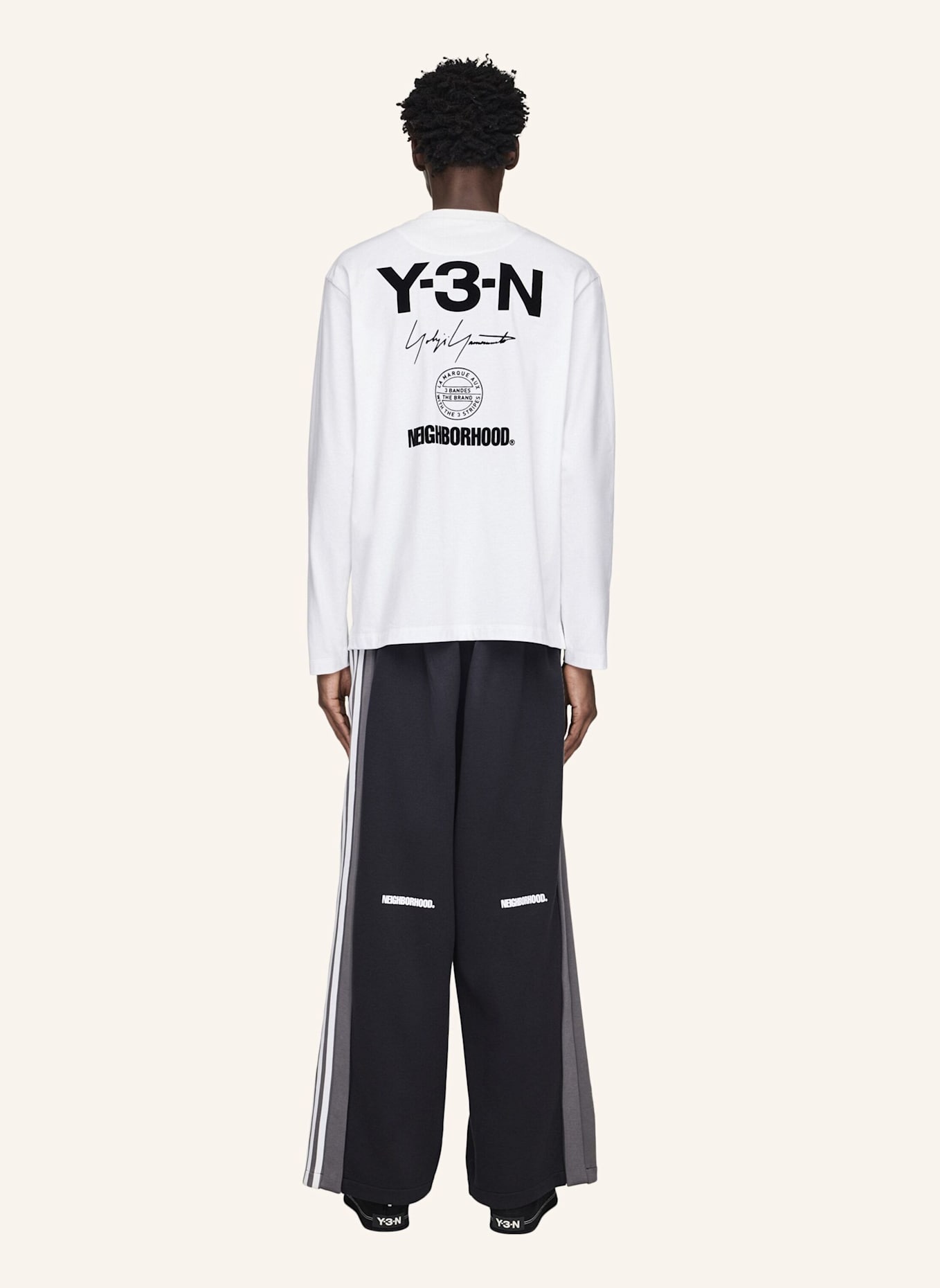 Y-3 Y-3 NBHD LOGO LS SHIRT: WEISS
