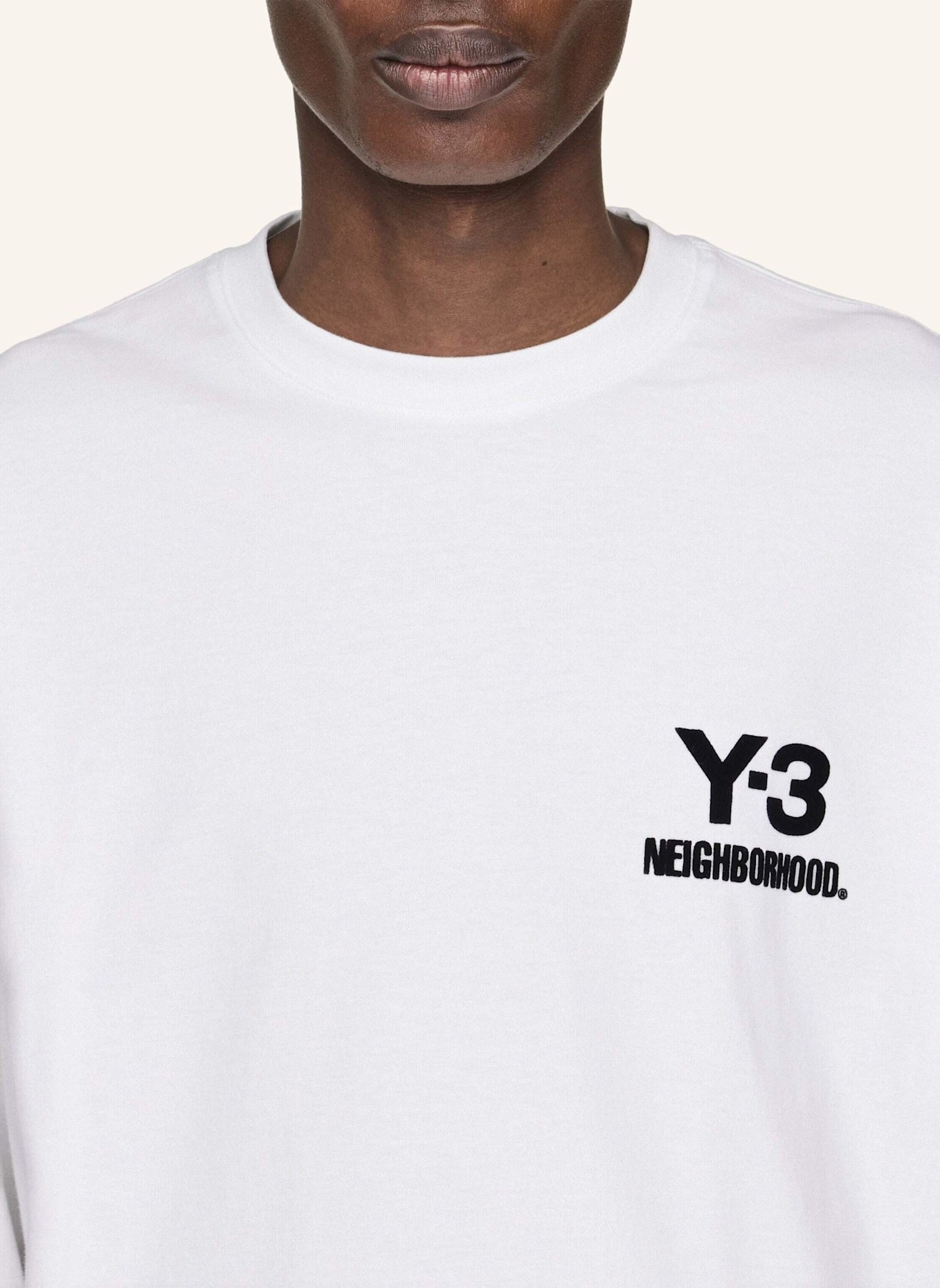 Y-3 Y-3 NBHD LOGO LS SHIRT: WEISS