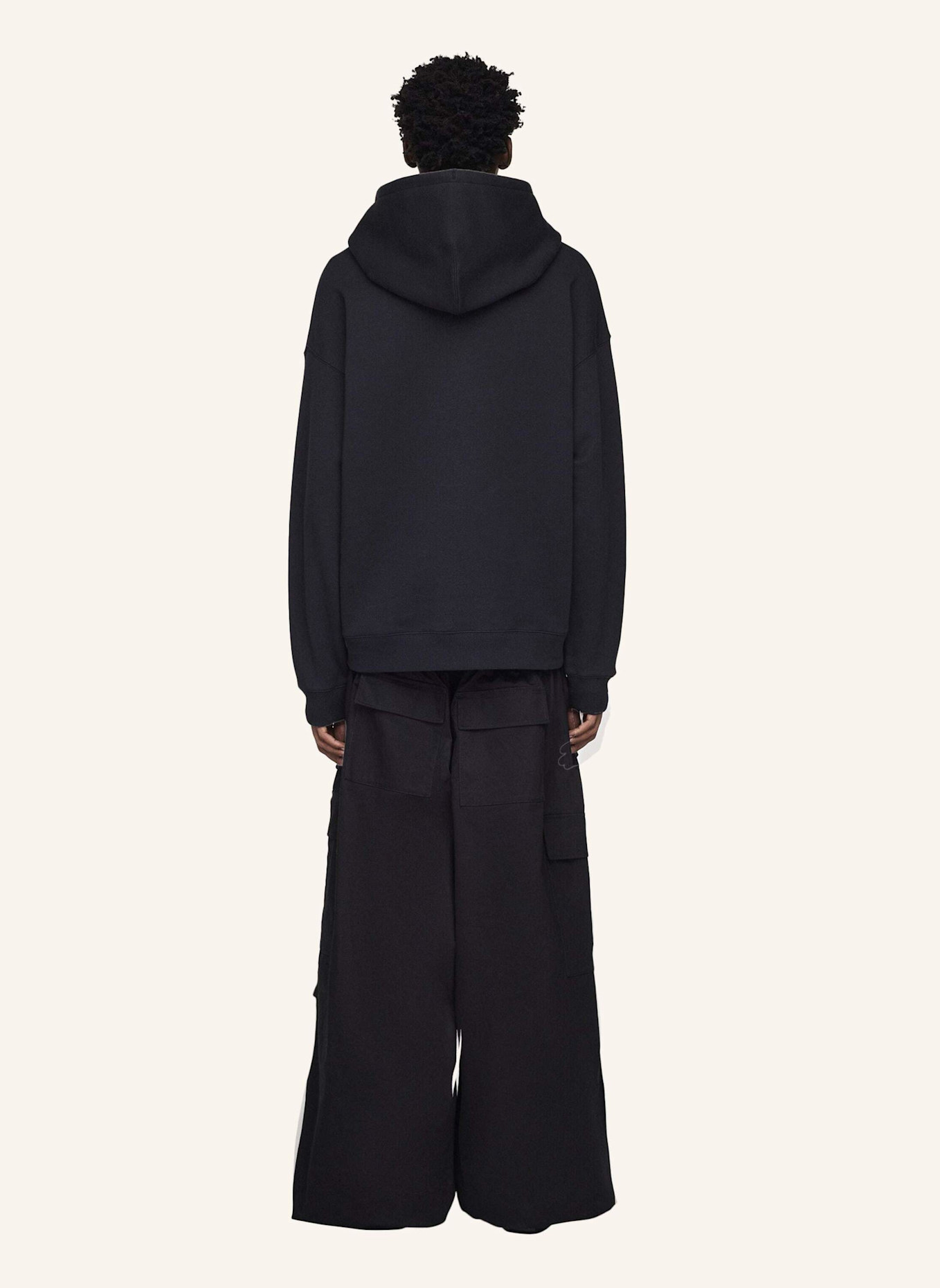 Y-3 Y-3 NBHD GRAFIK HOODIE: SCHWARZ