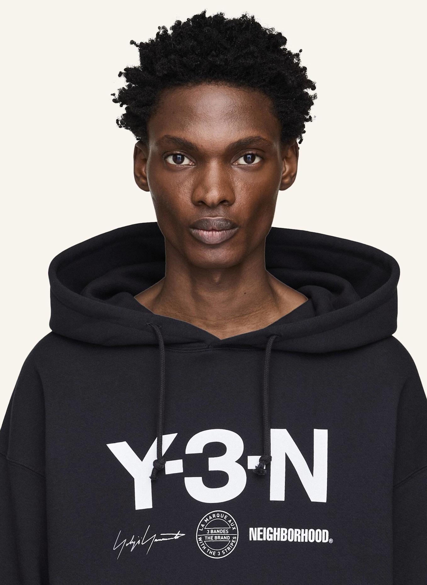 Y-3 Y-3 NBHD GRAFIK HOODIE: SCHWARZ