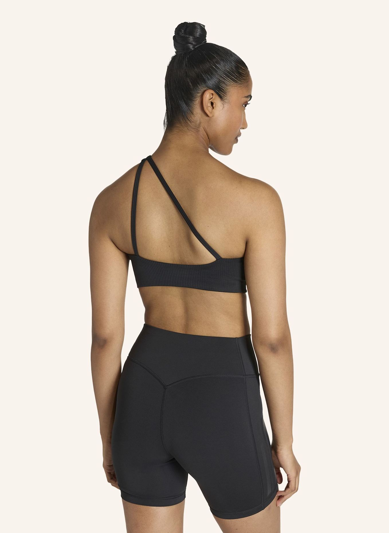 adidas Sport-BH OPTIME RIB LS: SCHWARZ