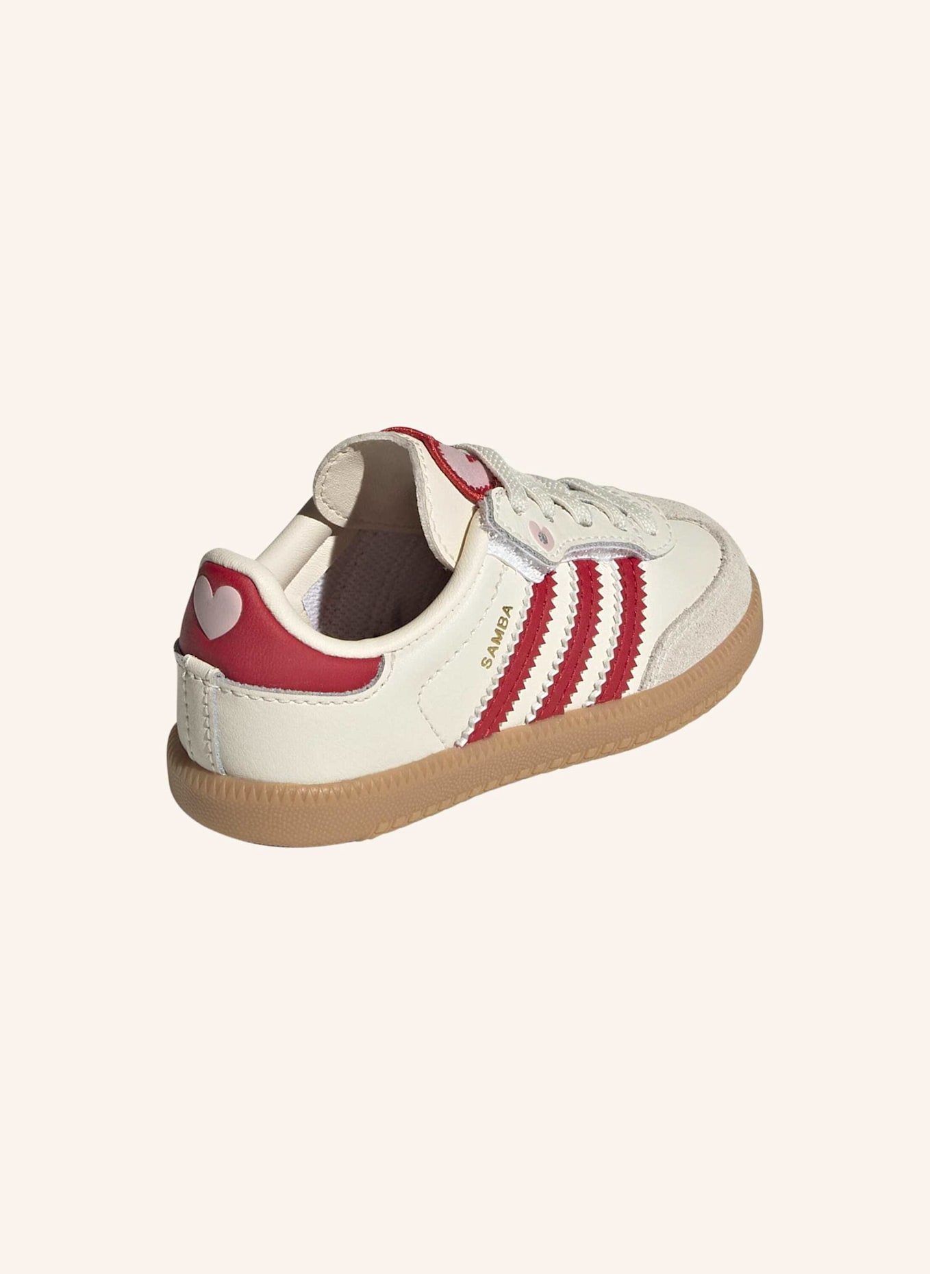 adidas Originals SAMBA OG COMFORT CLOSURE ELASTIC LACE SCHUH: WEISS/ ROT/ BEIGE
