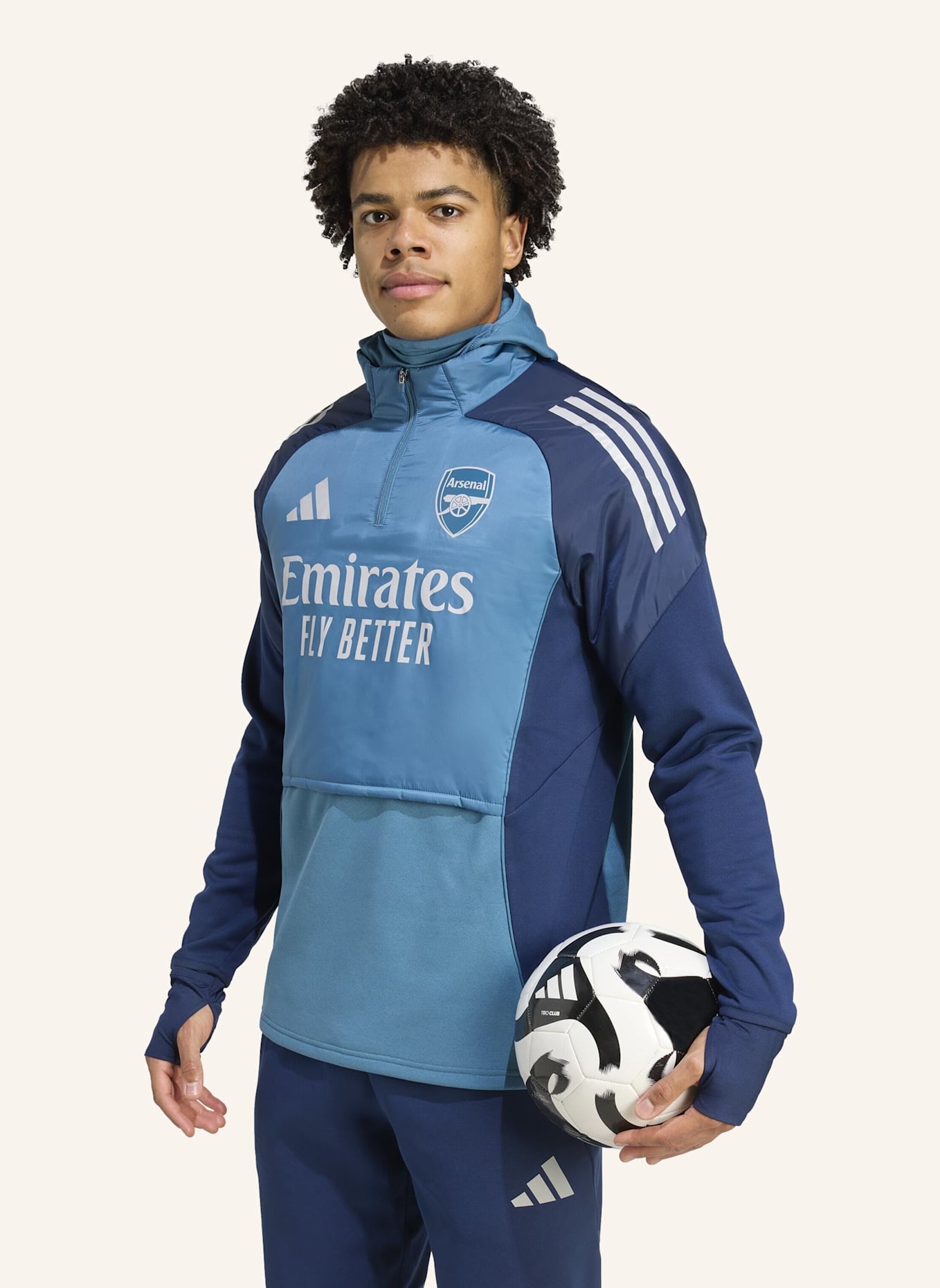 adidas ARSENAL TIRO 25 COMPETITION OBERTEIL, WINTERFEST: BLAU