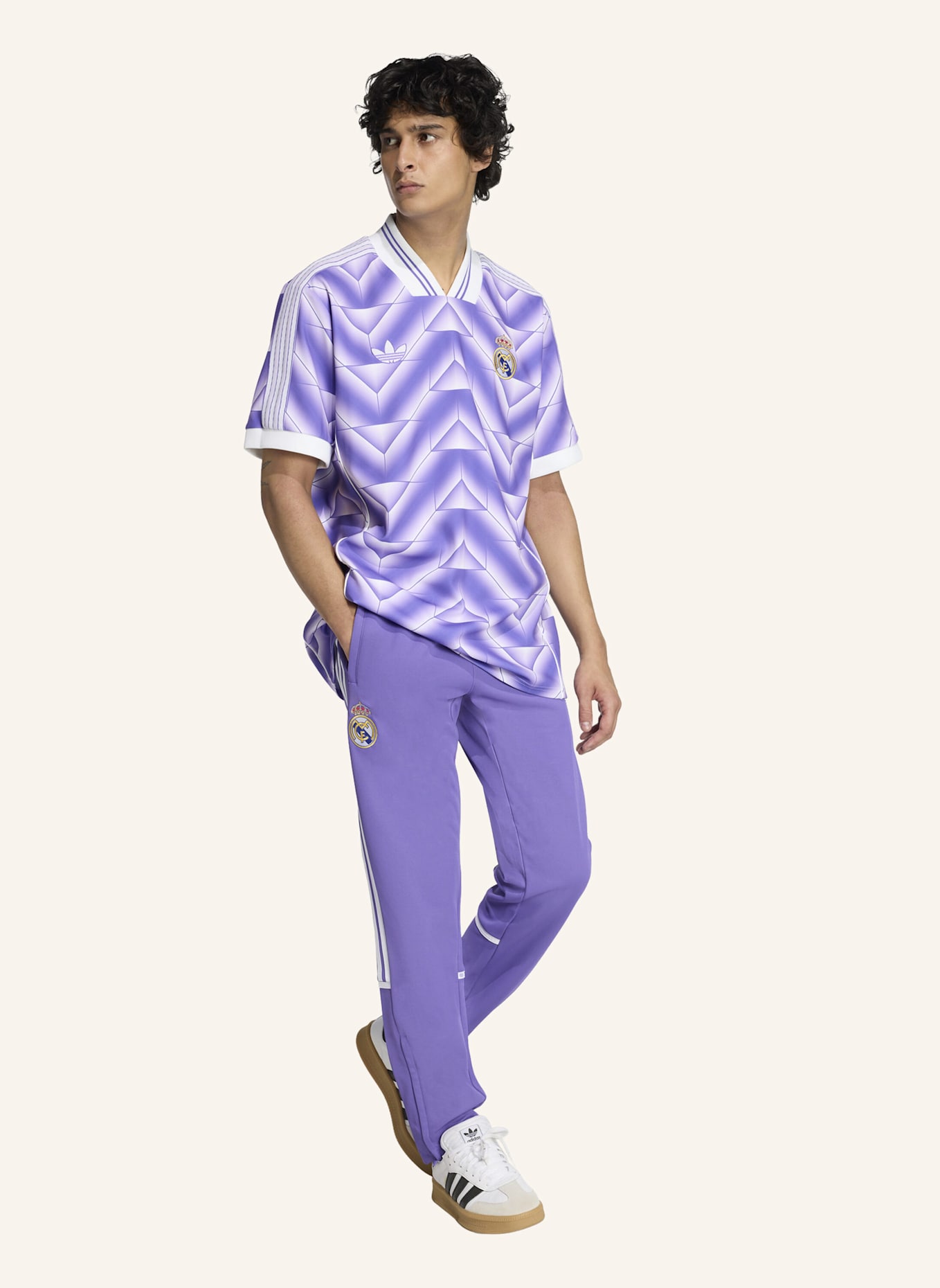 adidas REAL MADRID LFSTLR JERSEY: LILA/ WEISS