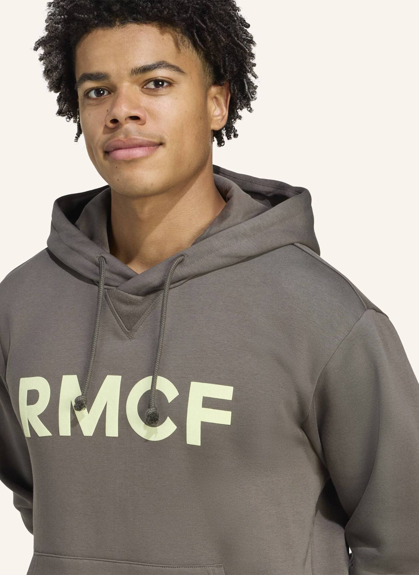 adidas REAL MADRID SEASONAL HOODIE: GRAU/ GRÜN