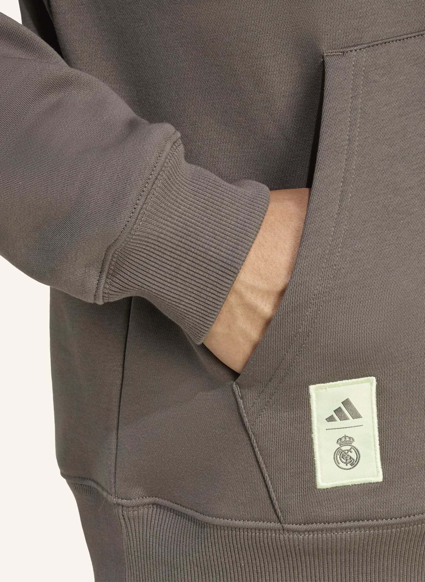 adidas REAL MADRID SEASONAL HOODIE: GRAU/ GRÜN