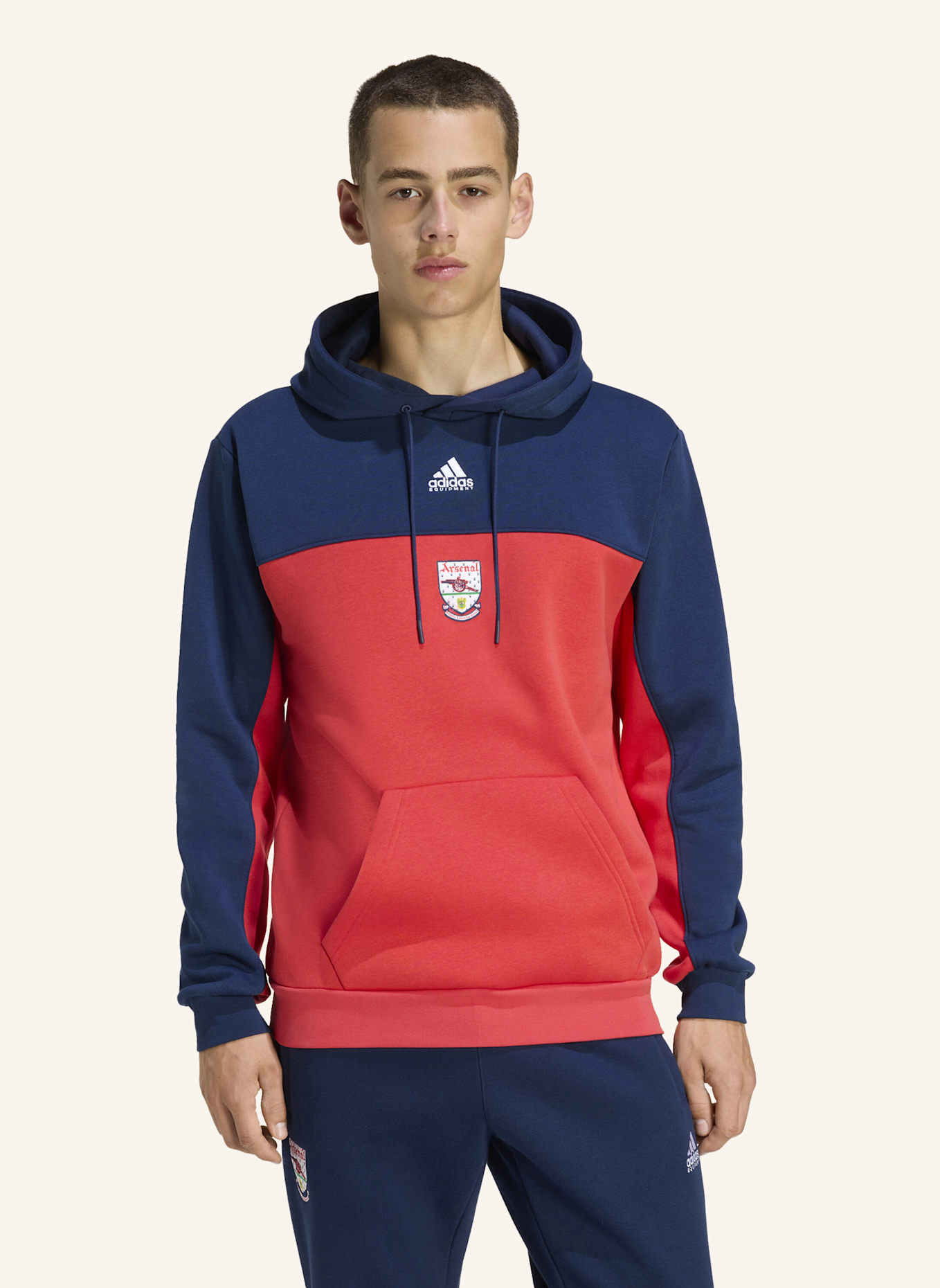 adidas Originals ARSENAL 92-94 HOODIE: ROT/ BLAU
