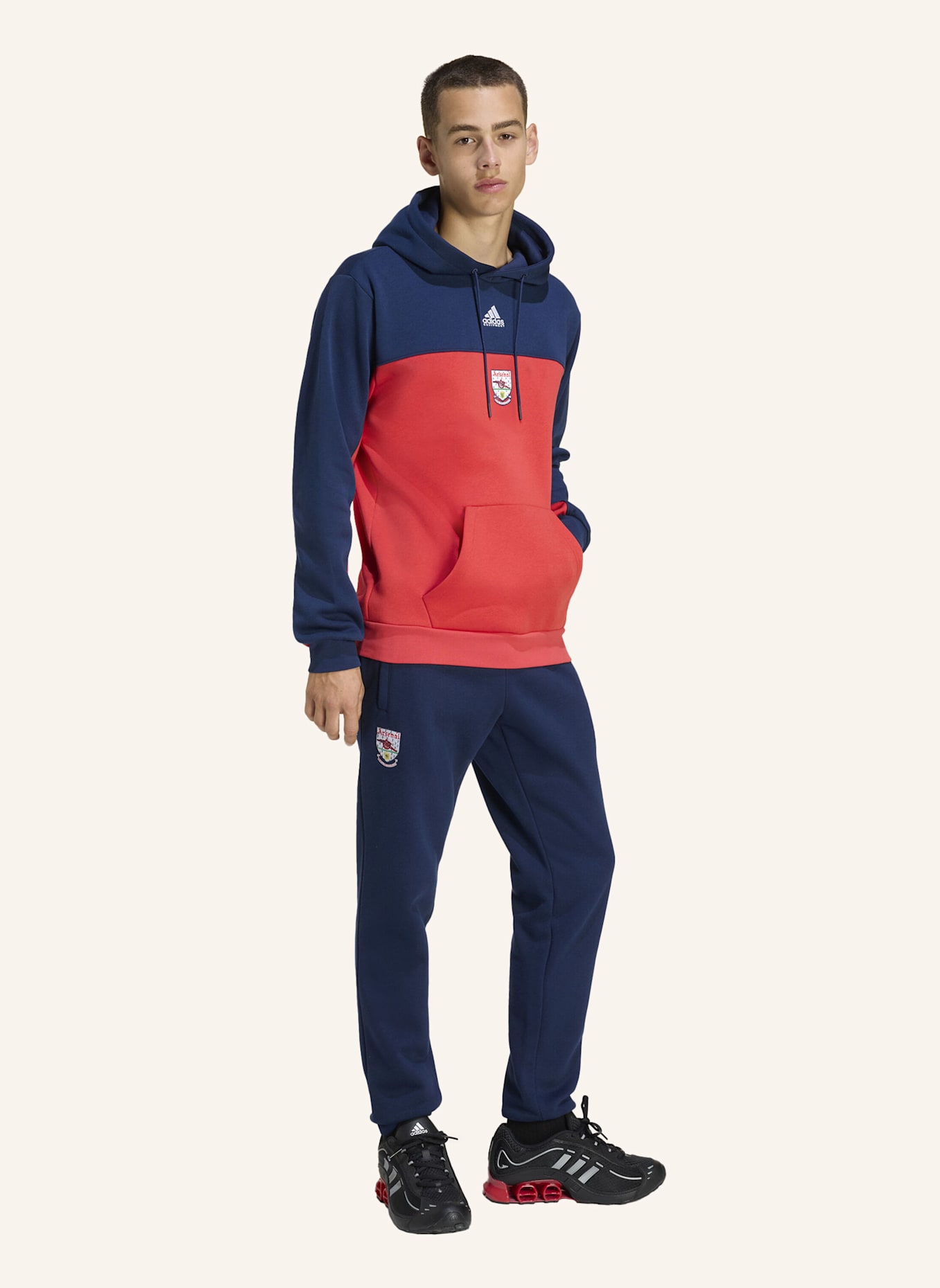 adidas Originals ARSENAL 92-94 HOODIE: ROT/ BLAU