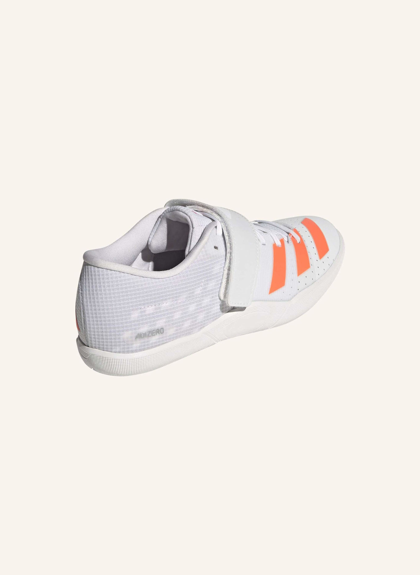 adidas ADIZERO WURFSCHUH: WEISS/ ORANGE/ ROT
