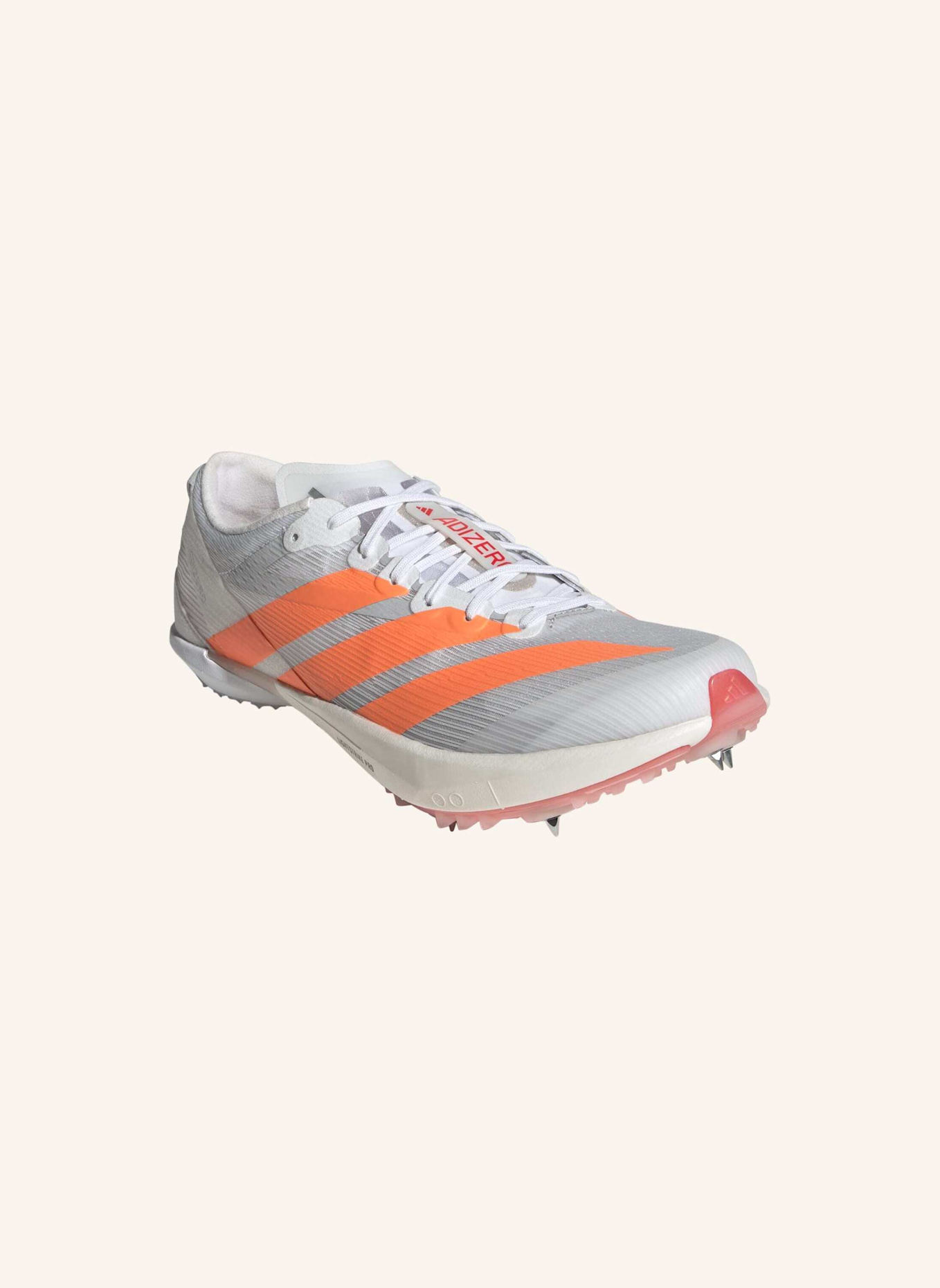 adidas ADIZERO AMBITION SCHUH: WEISS/ ORANGE/ ROT