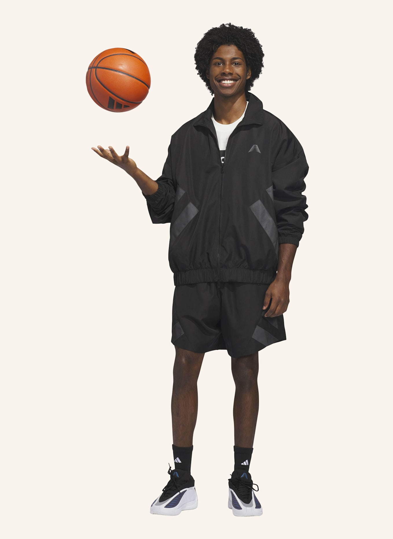 adidas ANTHONY EDWARDS REFLECTIVE JACKE: SCHWARZ