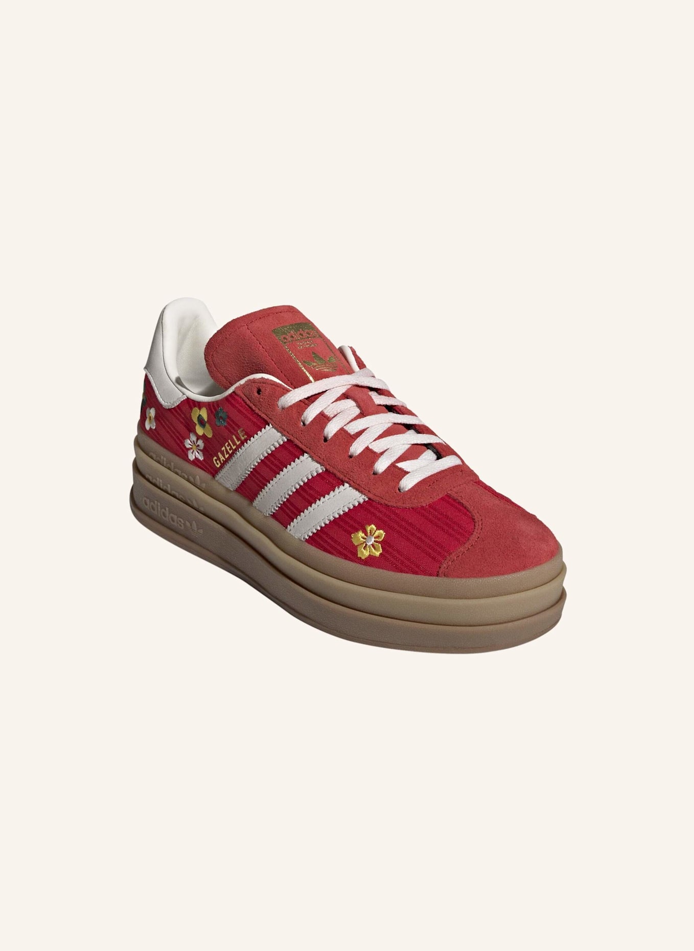 adidas Originals GAZELLE BOLD SCHUH: ROT/ WEISS/ GELB