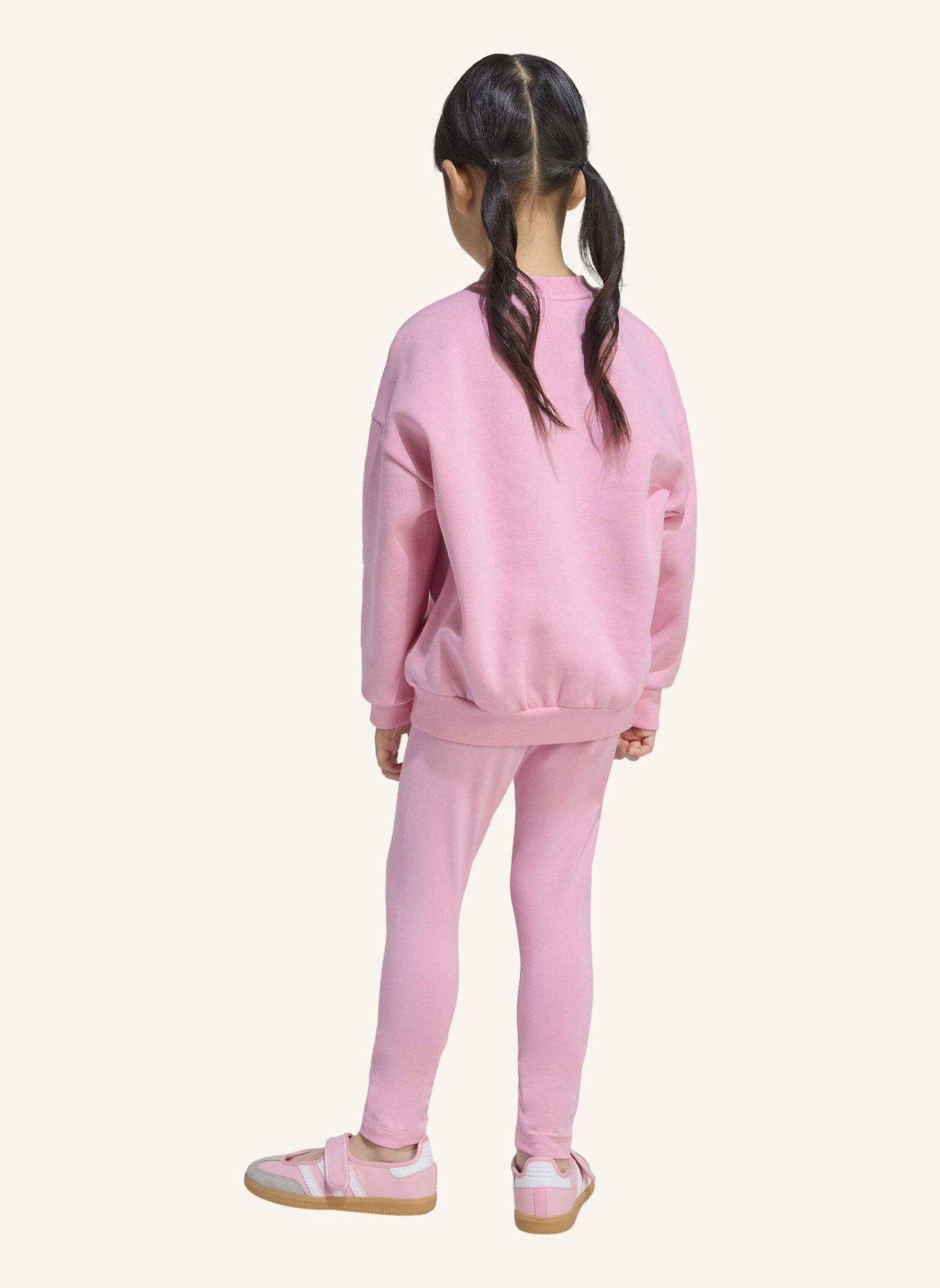 adidas Originals CREW LEGGINGS SET IN OVERSIZED-PASSFORM: ROSA