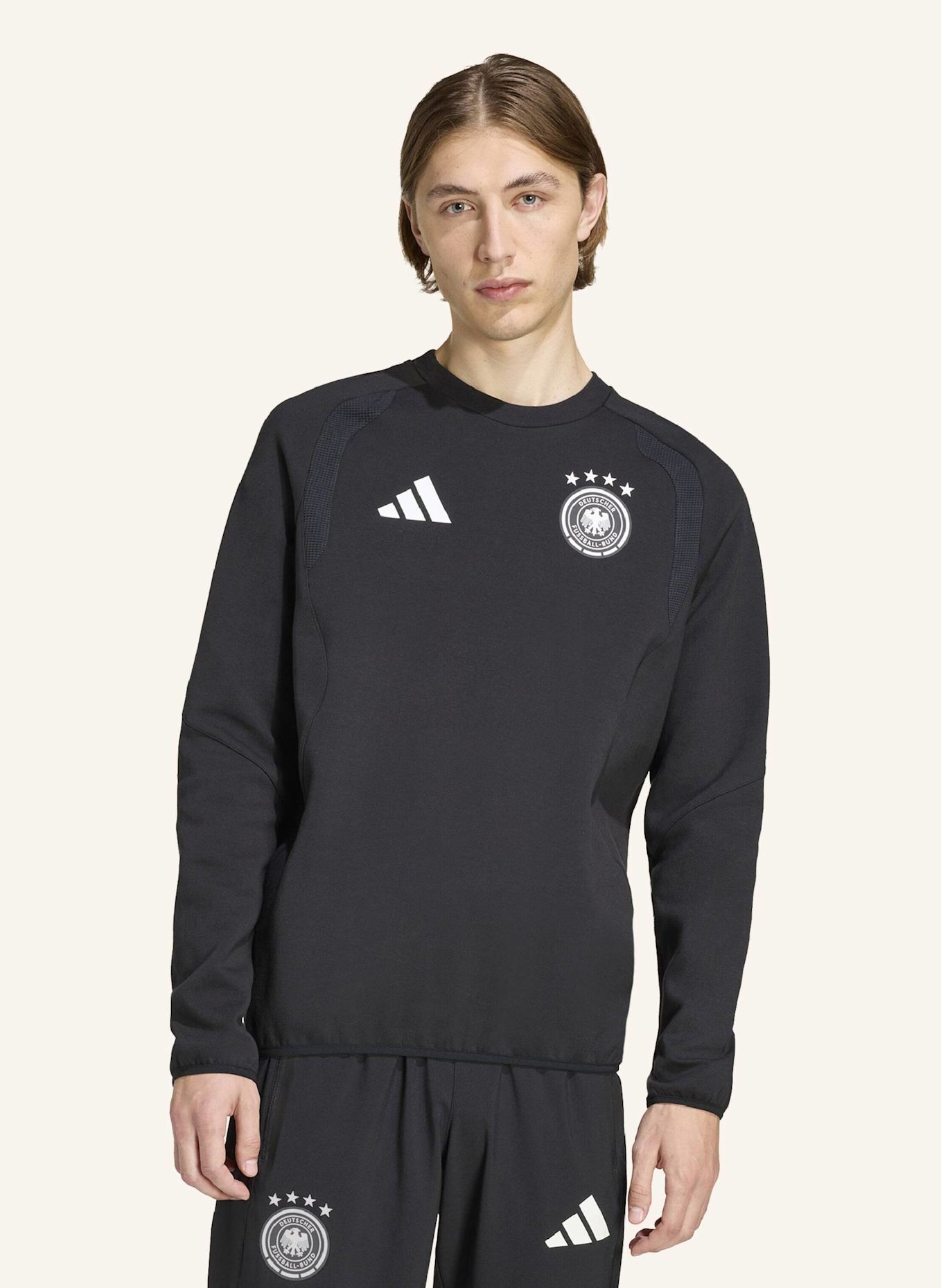 adidas DEUTSCHLAND TIRO TRAVEL CREW SWEATSHIRT.: SCHWARZ