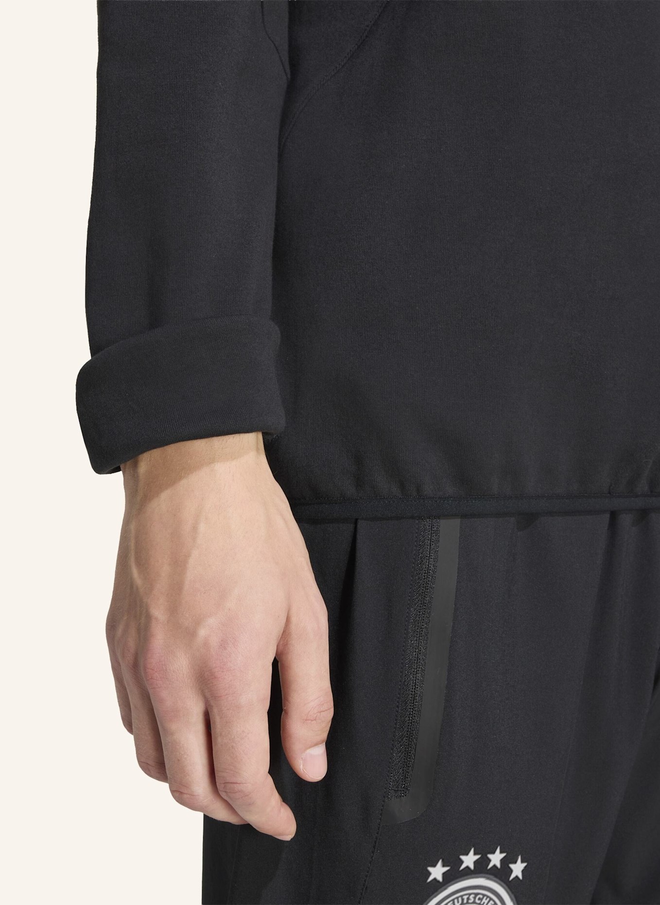 adidas DEUTSCHLAND TIRO TRAVEL CREW SWEATSHIRT.: SCHWARZ