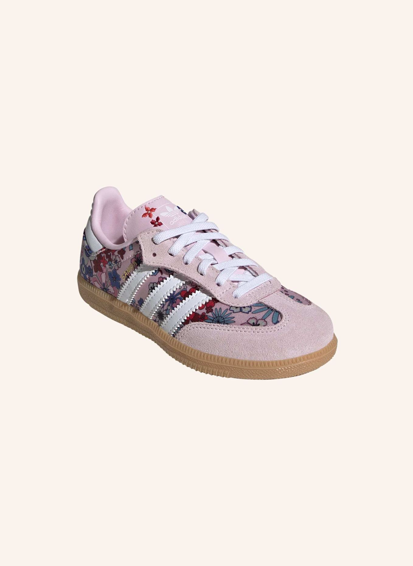 adidas Originals ADIDAS LIBERTY LONDON SAMBA OG COMFORT CLOSURE ELASTIC LACE SCHUH: WEISS/ BEIGE