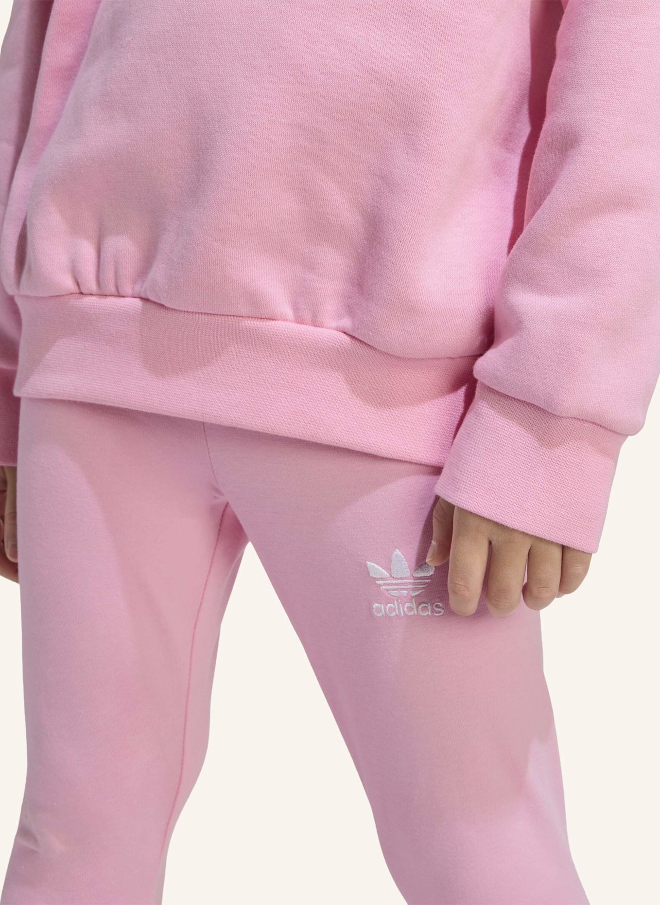 adidas Originals CREW LEGGINGS SET IN OVERSIZED-PASSFORM: ROSA