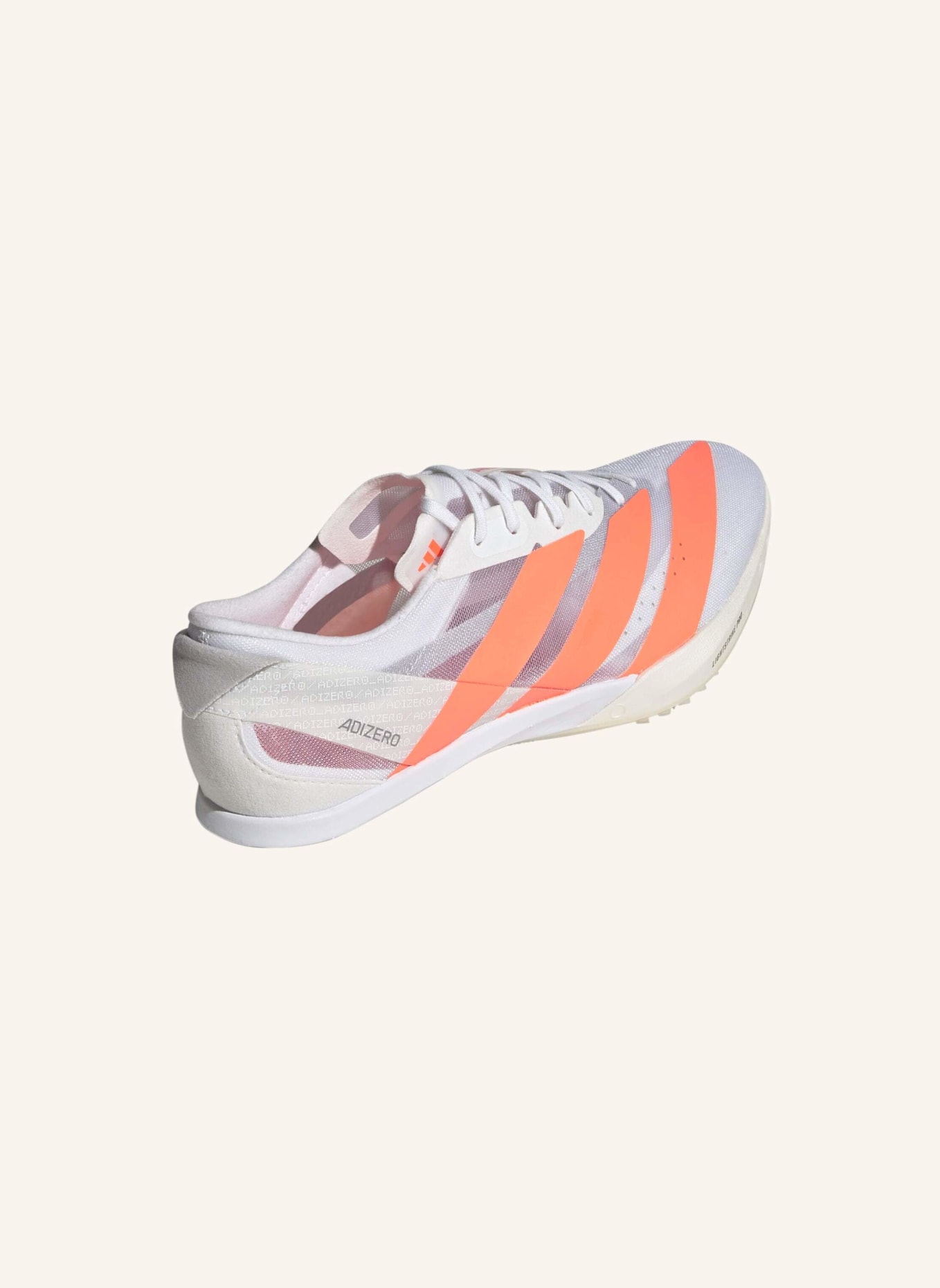adidas ADIZERO FINESSE SCHUH: WEISS/ ORANGE/ ROT