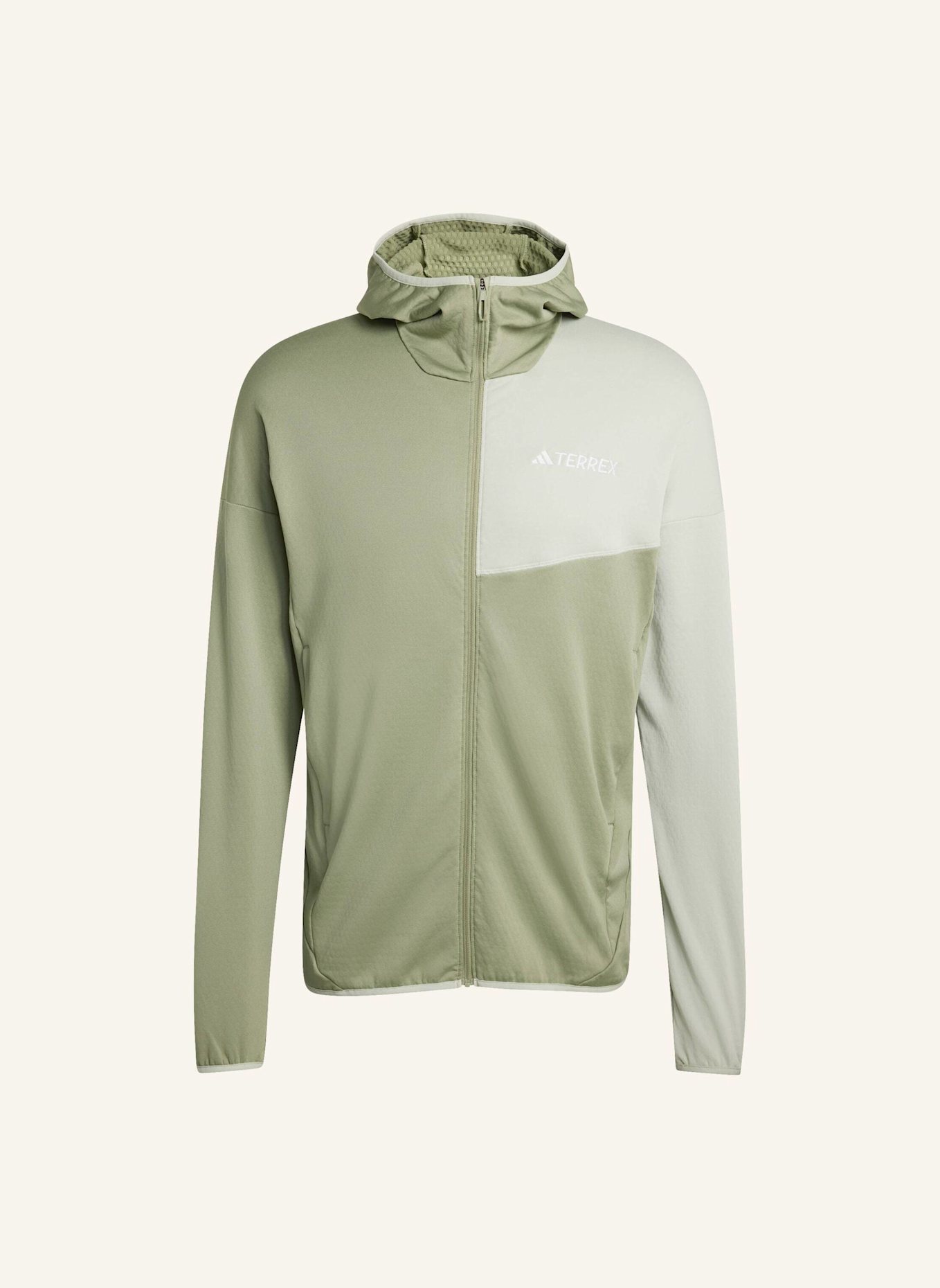 adidas TERREX TERREX XPERIOR CLIMAWARM LIGHT FLEECE KAPUZENJACKE: GRÜN