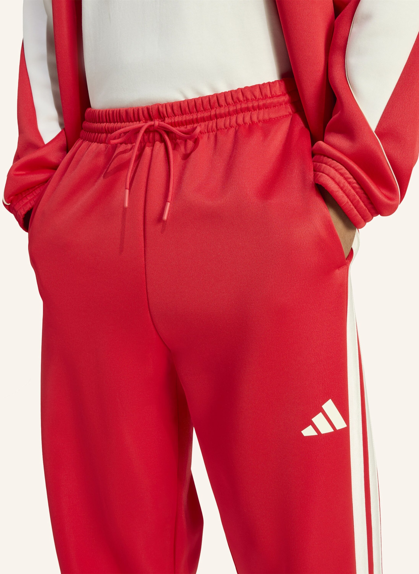 adidas STADIUM TRAININGSHOSE: ROT/ WEISS