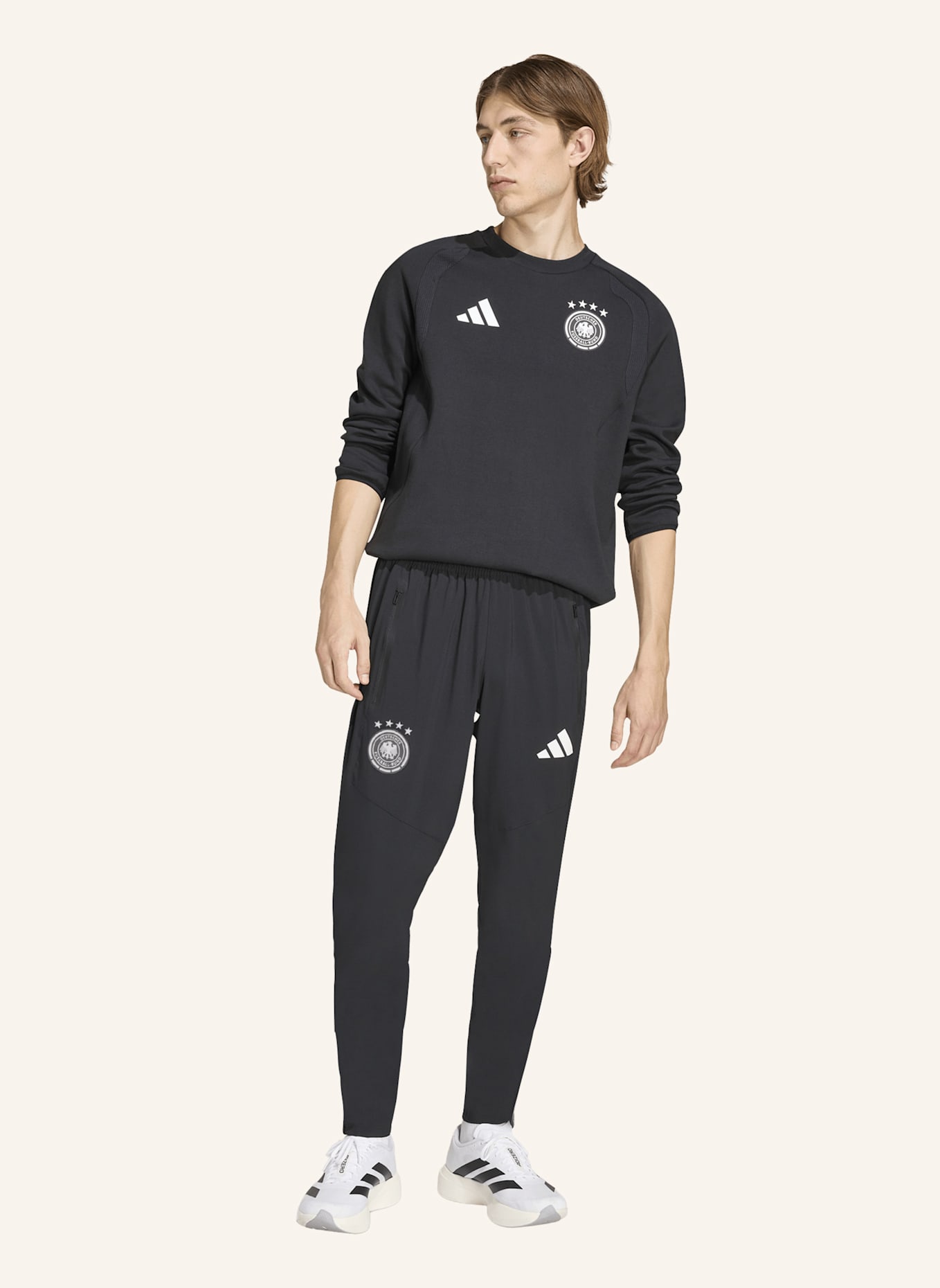 adidas DEUTSCHLAND TIRO TRAVEL CREW SWEATSHIRT.: SCHWARZ