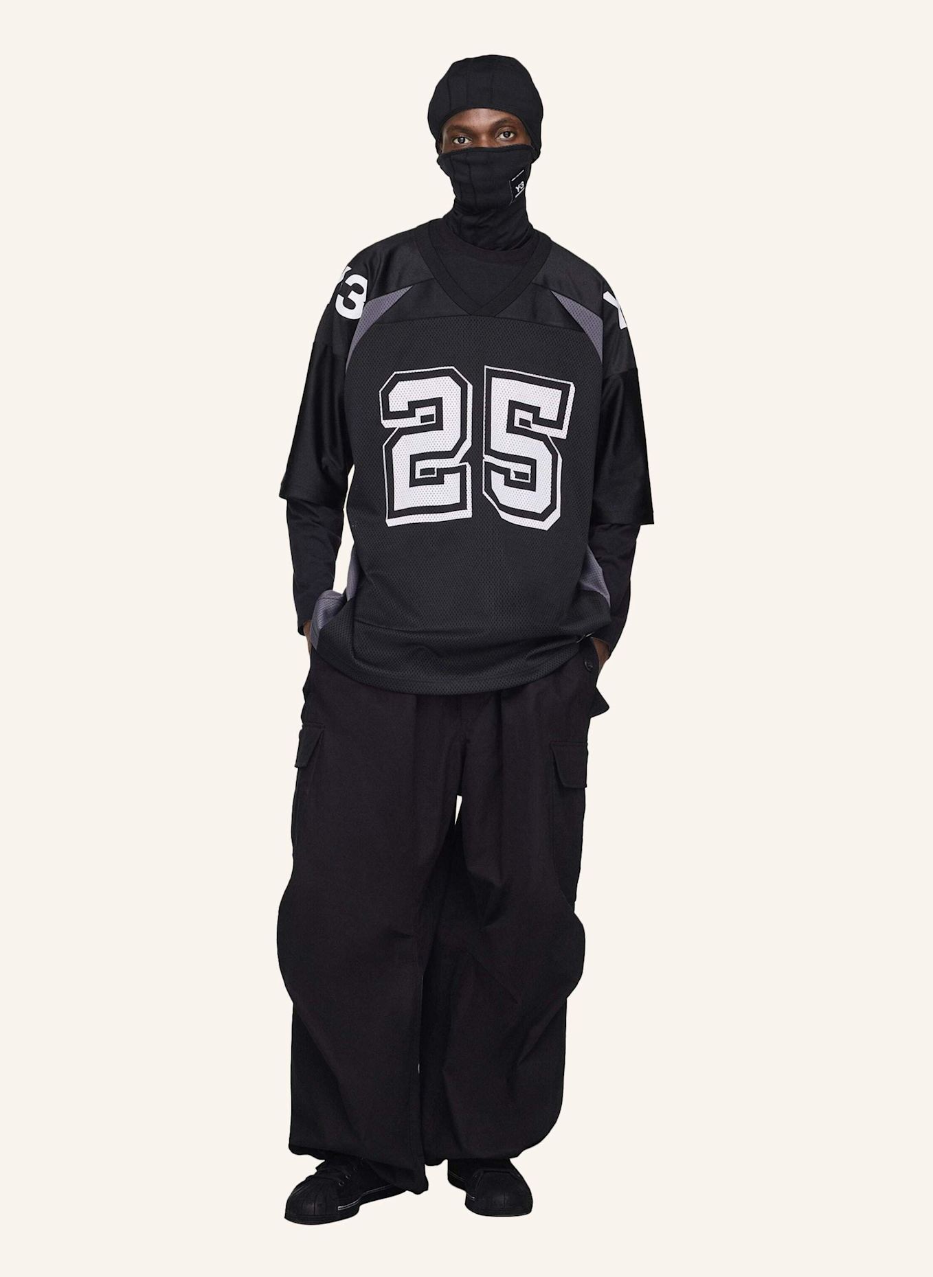 Y-3 Y-3 NBHD FUSSBALLTRIKOT: SCHWARZ
