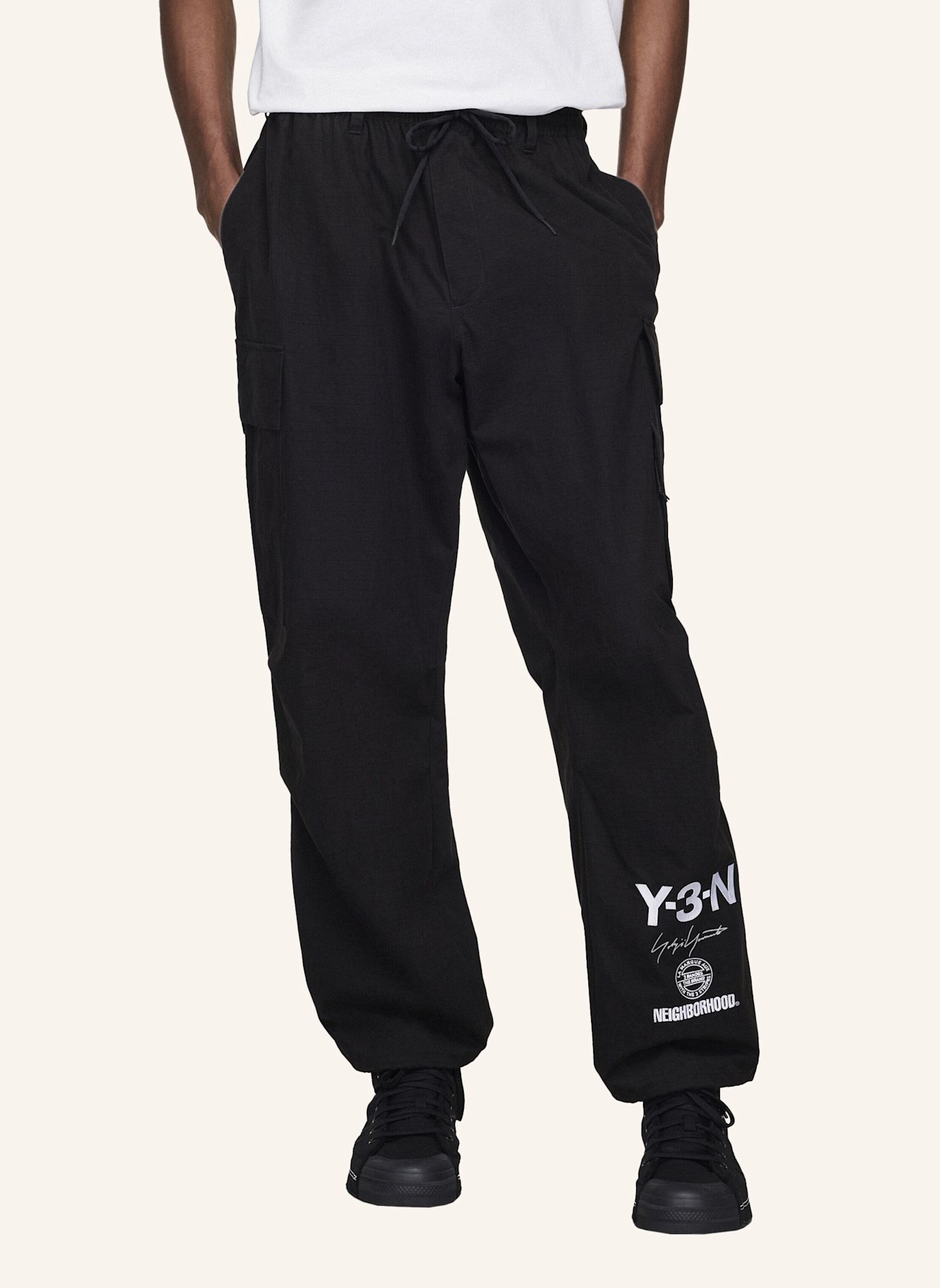 Y-3 Y-3 NBHD CARGOHOSE: SCHWARZ
