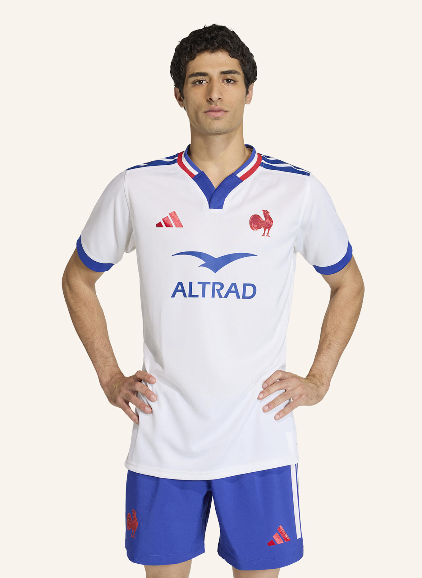 adidas FRANKREICH RUGBY REPLICA ALTERNATE TRIKOT: WEISS
