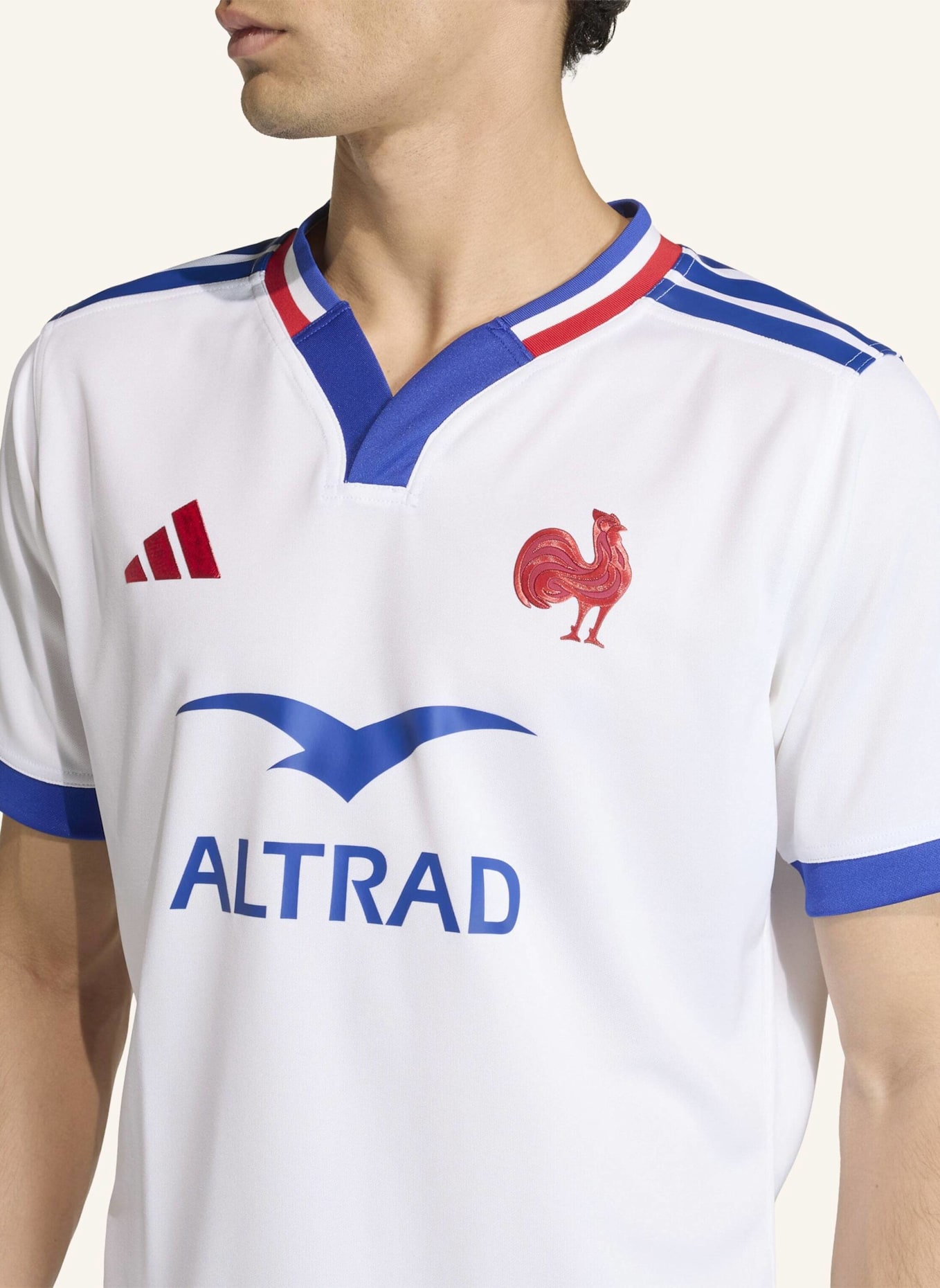 adidas FRANKREICH RUGBY REPLICA ALTERNATE TRIKOT: WEISS