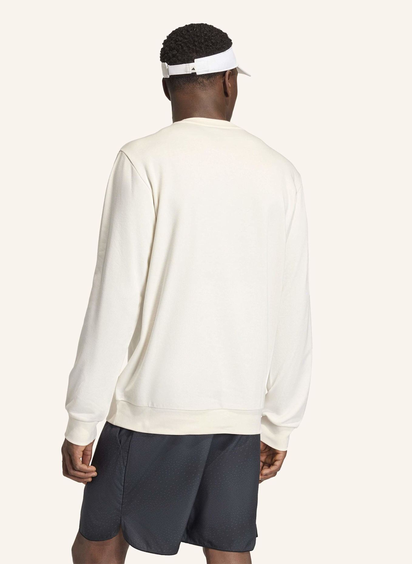 adidas Sweatshirt HERITAGE GRAPHIC CREW: WEISS/ BLAU