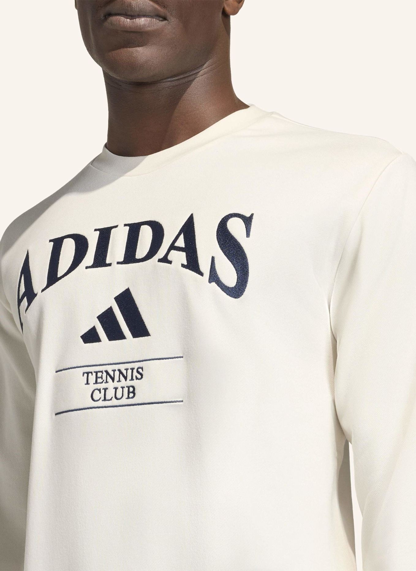 adidas Sweatshirt HERITAGE GRAPHIC CREW: WEISS/ BLAU