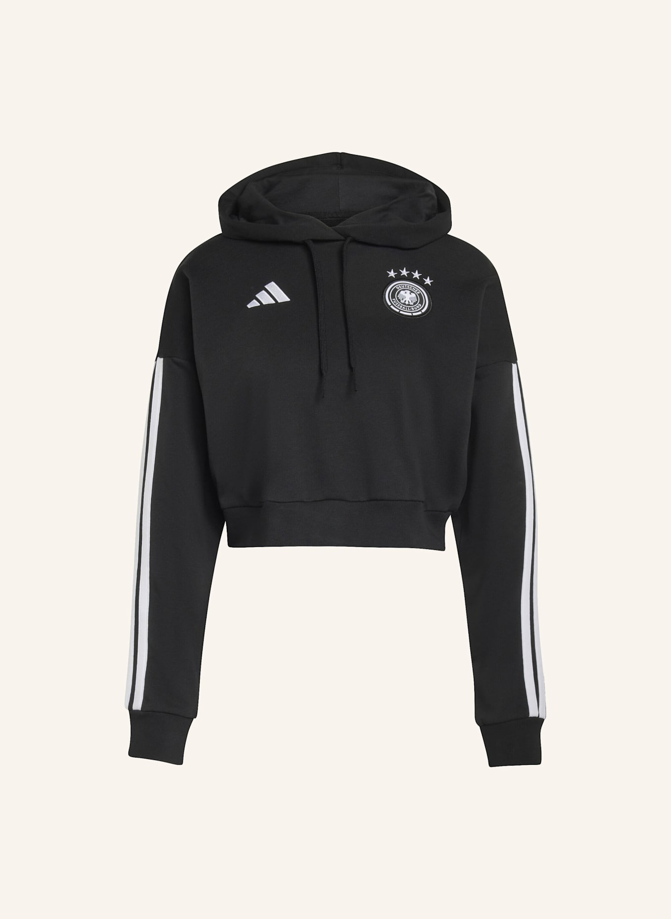 adidas DEUTSCHLAND DNA HOODIE: SCHWARZ