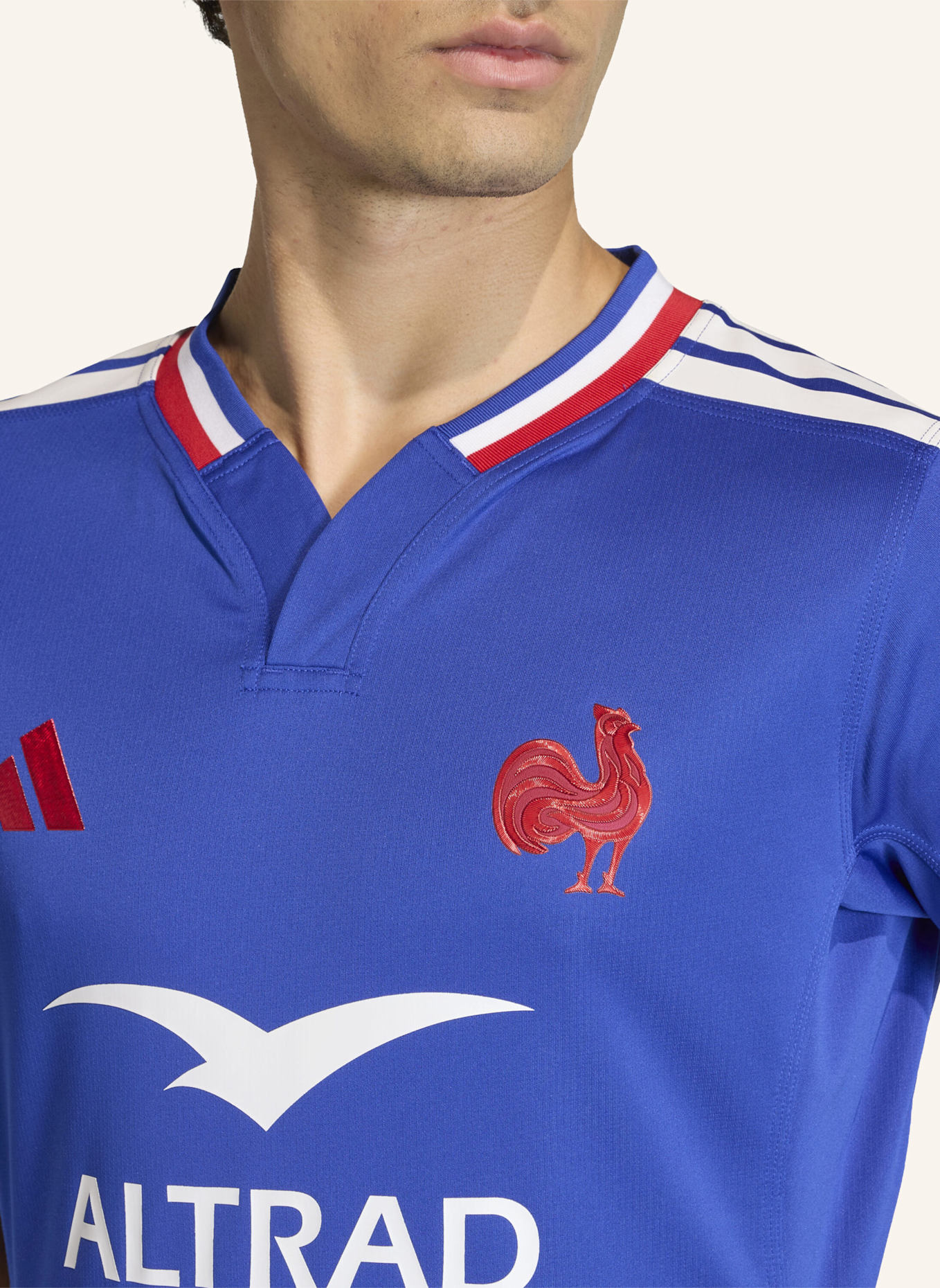 adidas FRANKREICH RUGBY PERFORMANCE-PASSFORM REPLICA JERSEY: BLAU