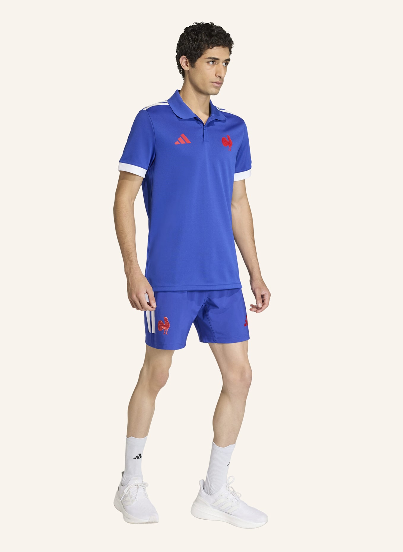 adidas FRANKREICH RUGBY HOME REPLICA FAN-POLOSHIRT: BLAU