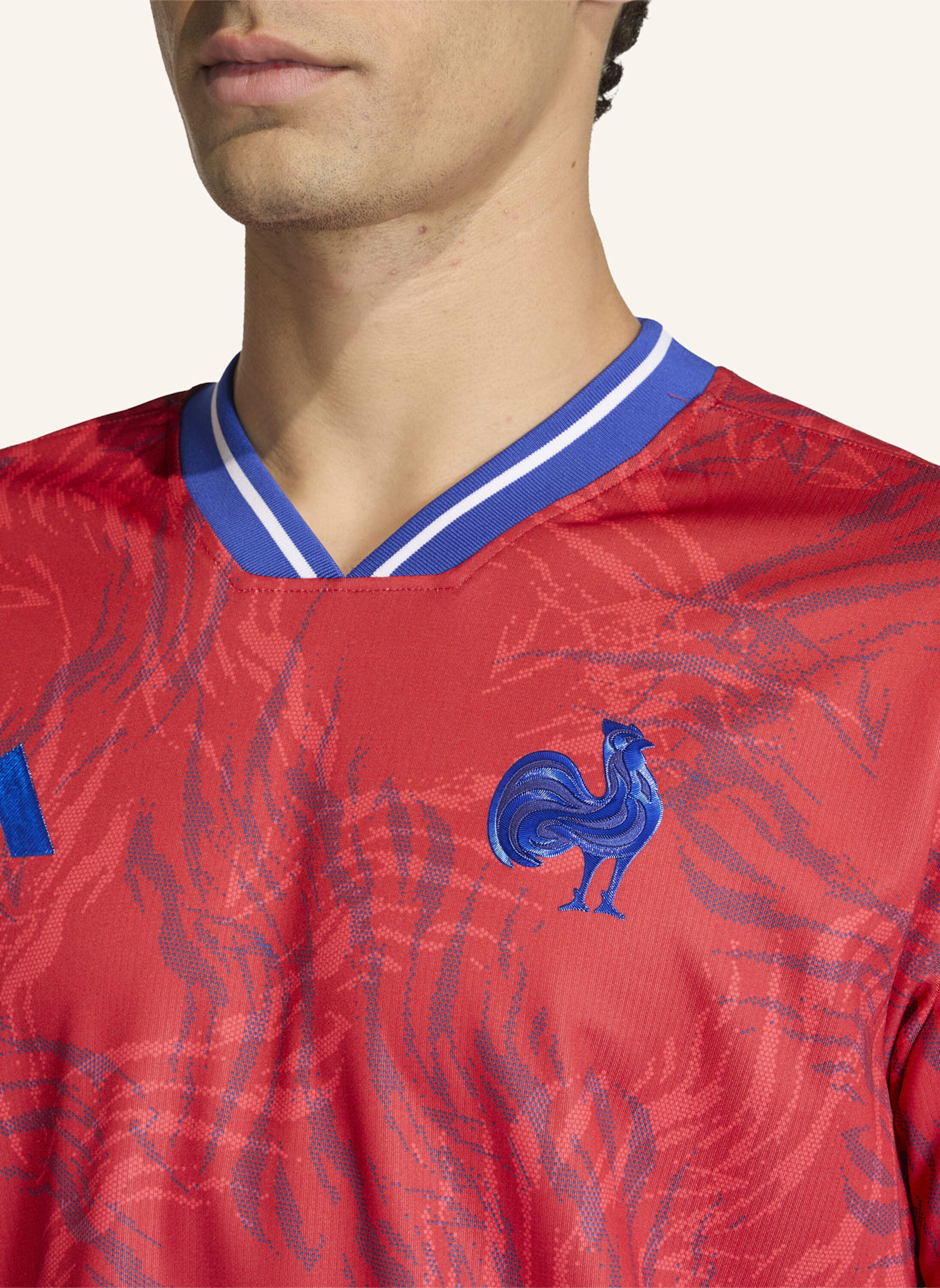 adidas FRANKREICH RUGBY PREMATCH JERSEY: ROT
