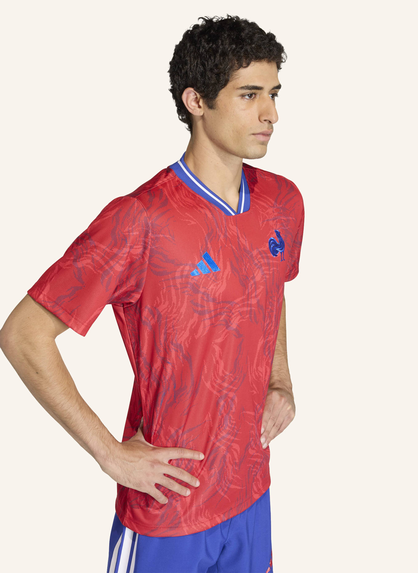 adidas FRANKREICH RUGBY PREMATCH JERSEY: ROT