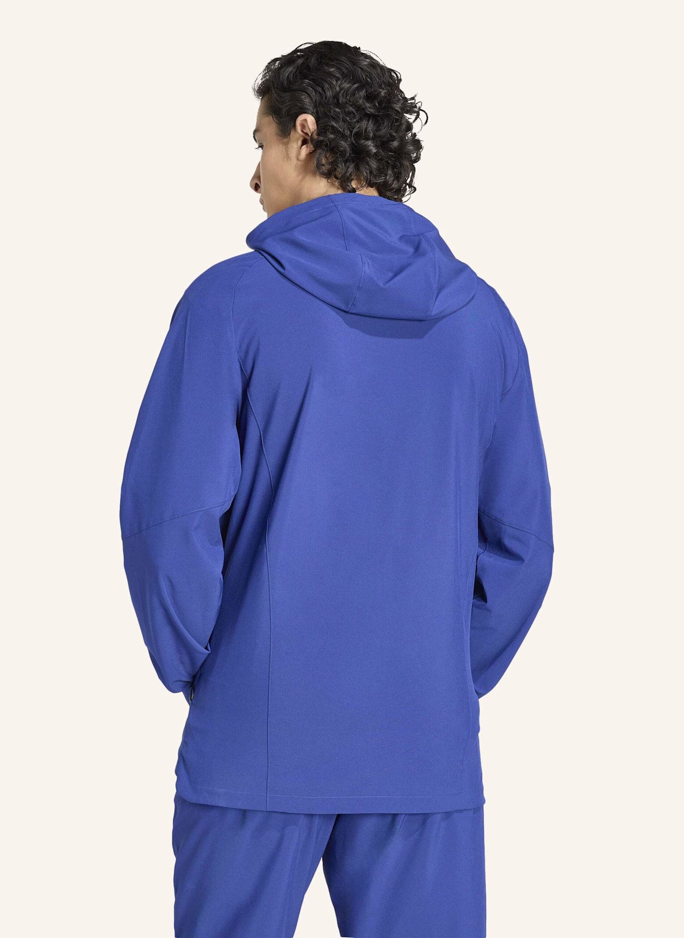adidas ITALIEN TIRO REISE-WINDBREAKER MIT DURCHGEHENDEM REISSVERSCHLUSS: BLAU