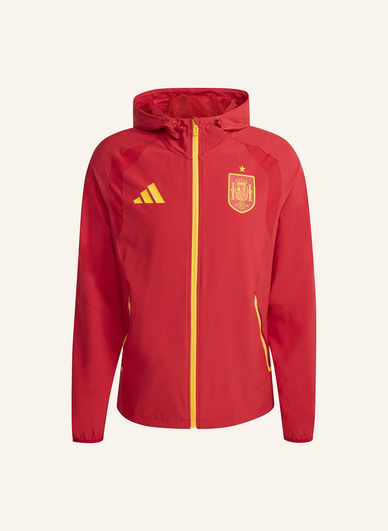adidas SPANIEN TIRO TRAVEL WINDBREAKER MIT DURCHGEHENDEM REISSVERSCHLUSS: ROT