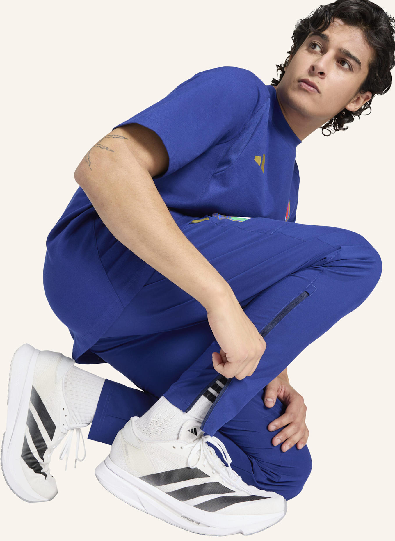 adidas ITALIEN TIRO REISEHOSE: BLAU