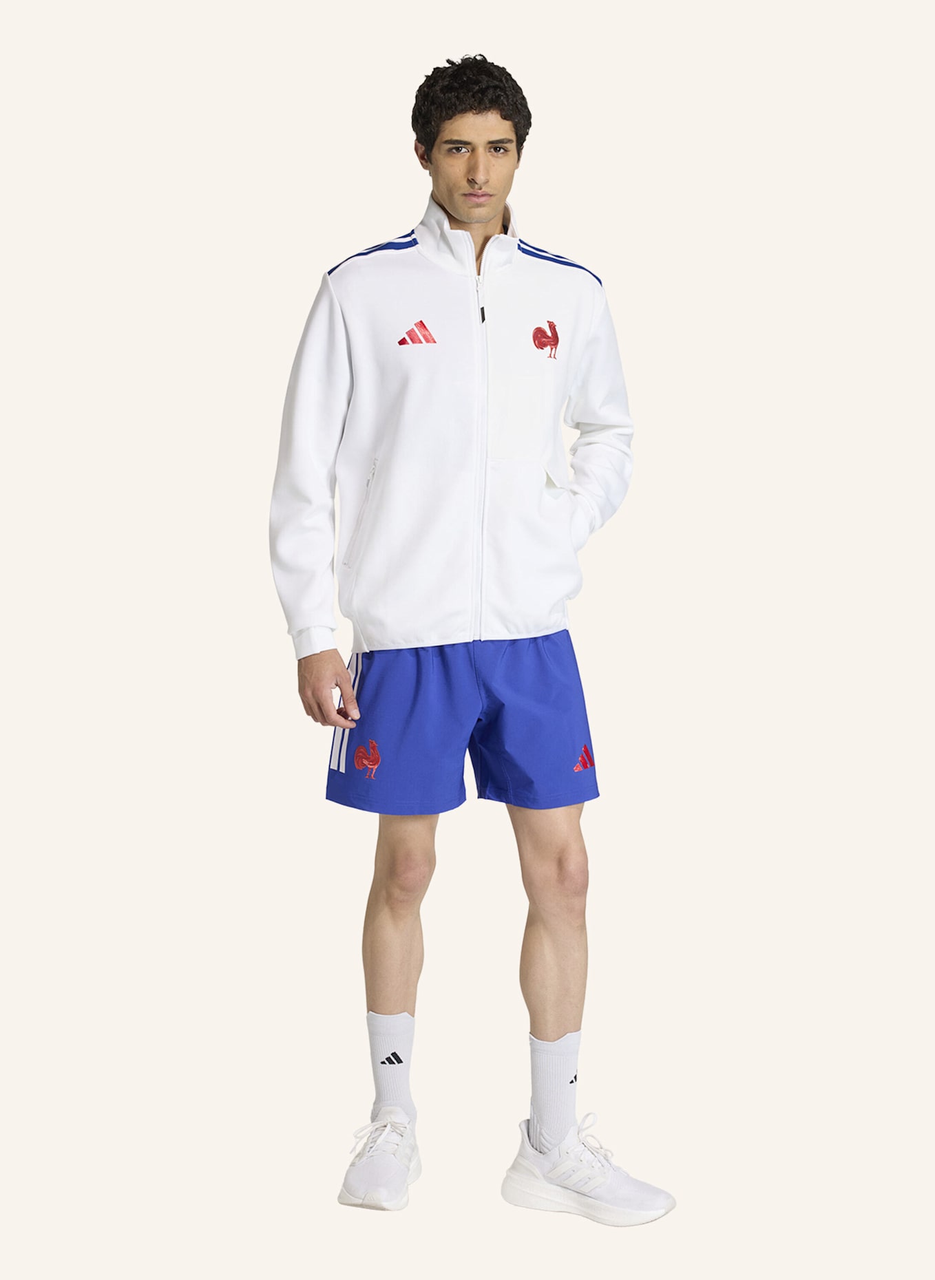 adidas FRANKREICH RUGBY ANTHEM JACKE: WEISS