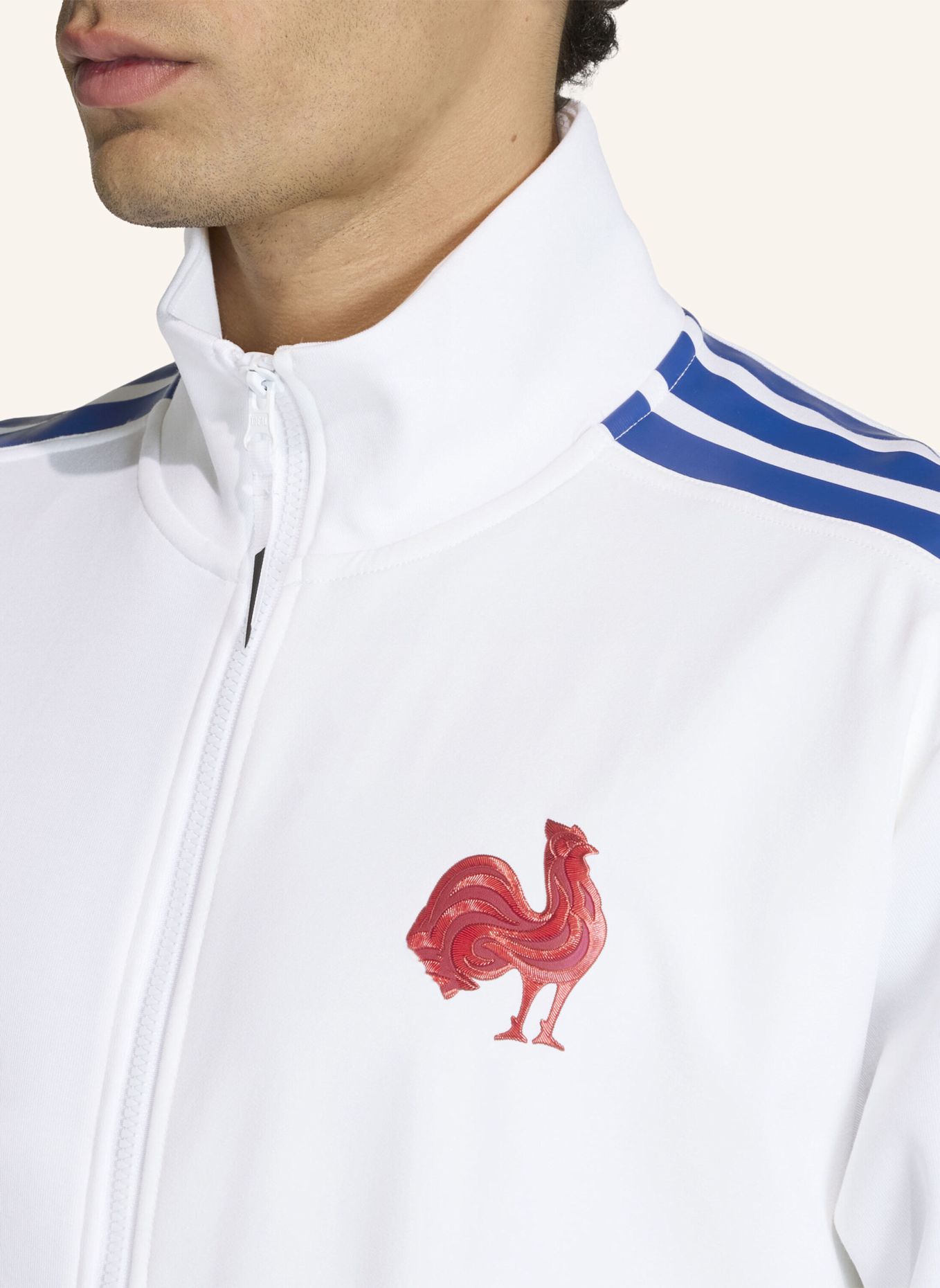 adidas FRANKREICH RUGBY ANTHEM JACKE: WEISS