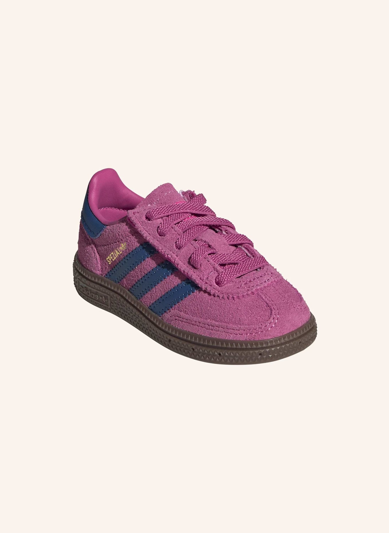 adidas Originals HANDBALL SPEZIAL COMFORT CLOSURE ELASTIC LACE KIDS SCHUH: NEONROSA/ BLAU/ BEIGE