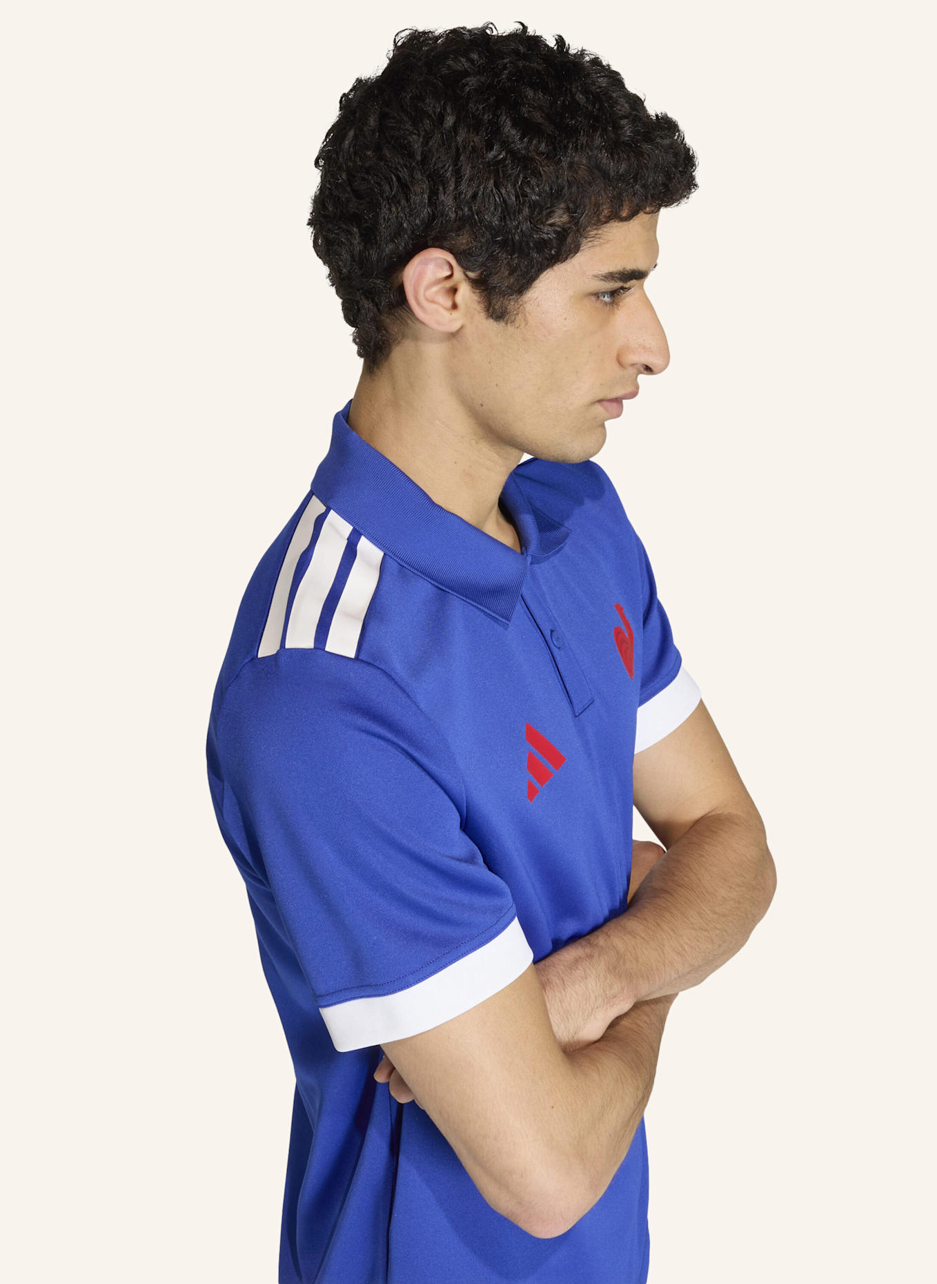 adidas FRANKREICH RUGBY HOME REPLICA FAN-POLOSHIRT: BLAU