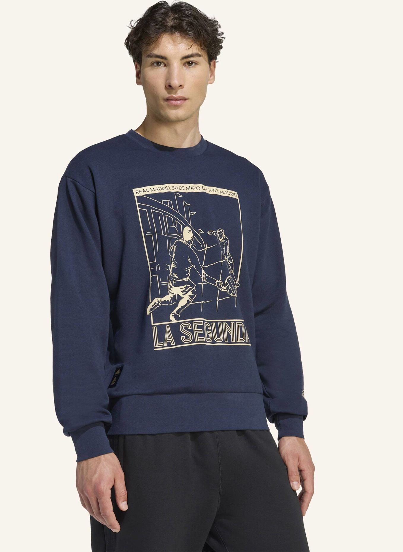 adidas REAL MADRID HERITAGE SWEATSHIRT: BLAU