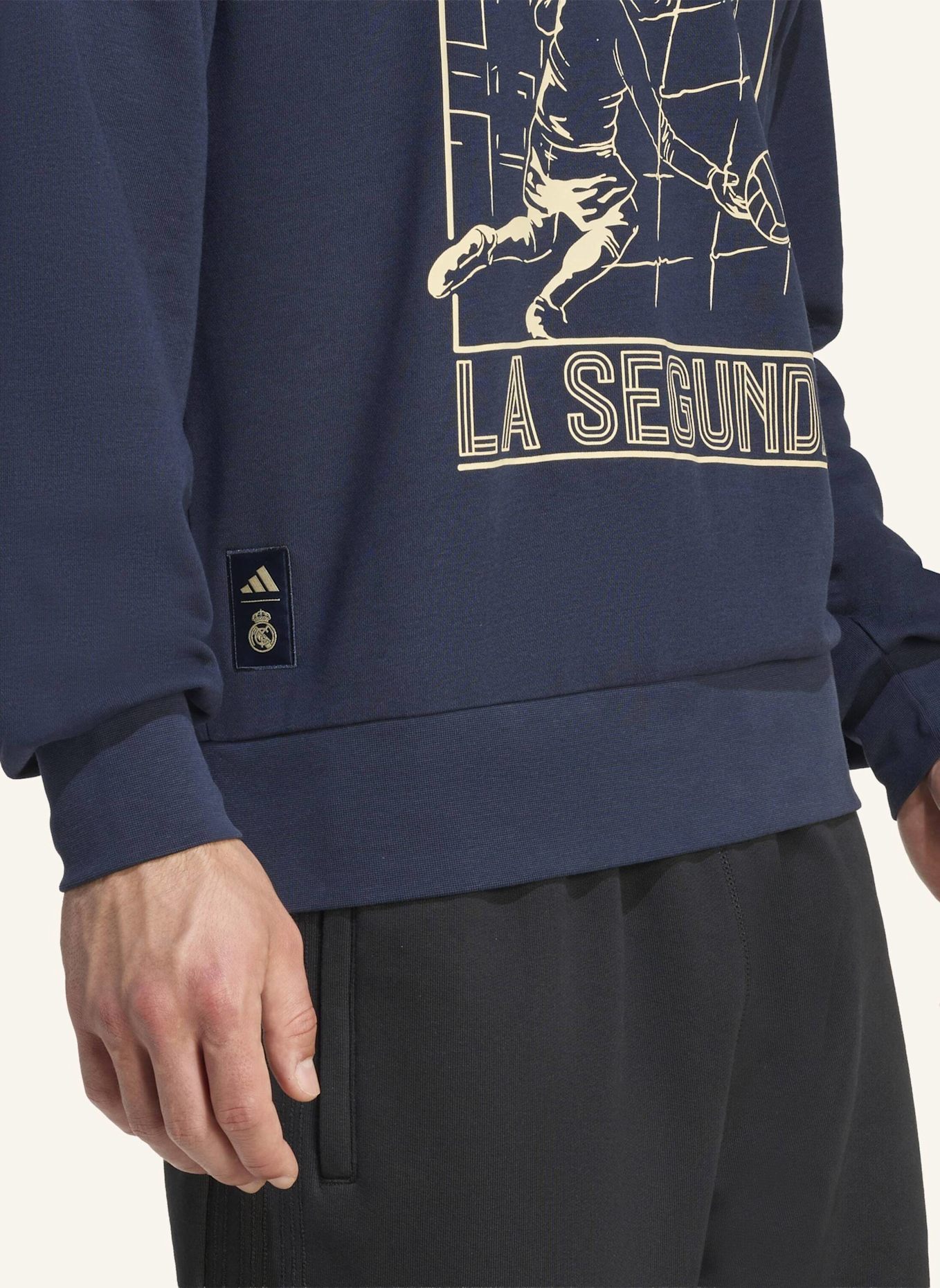 adidas REAL MADRID HERITAGE SWEATSHIRT: BLAU