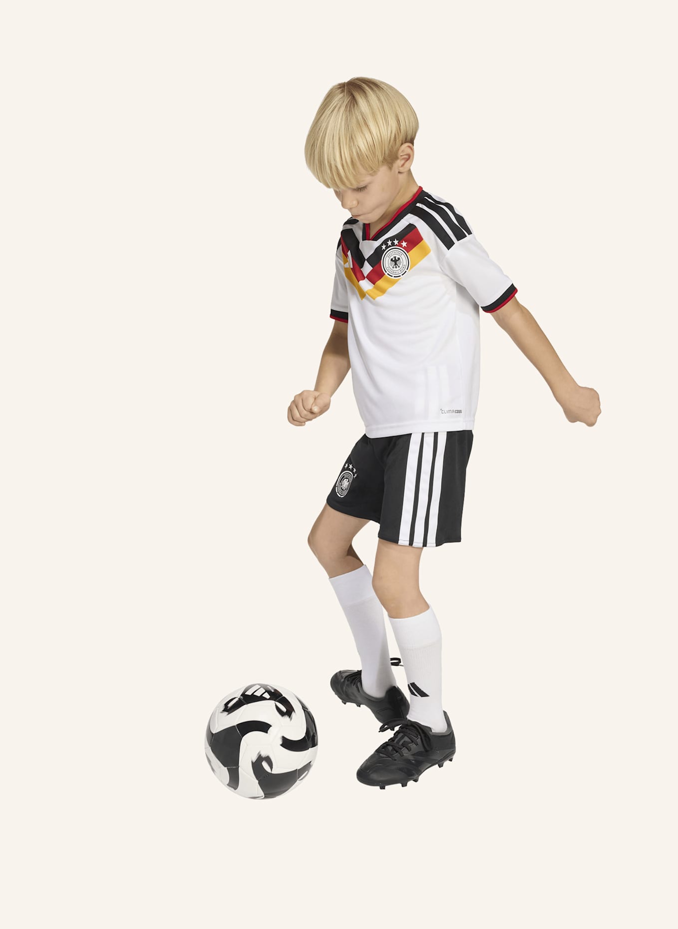 adidas DEUTSCHLAND 26 KIDS HEIM-SET: WEISS