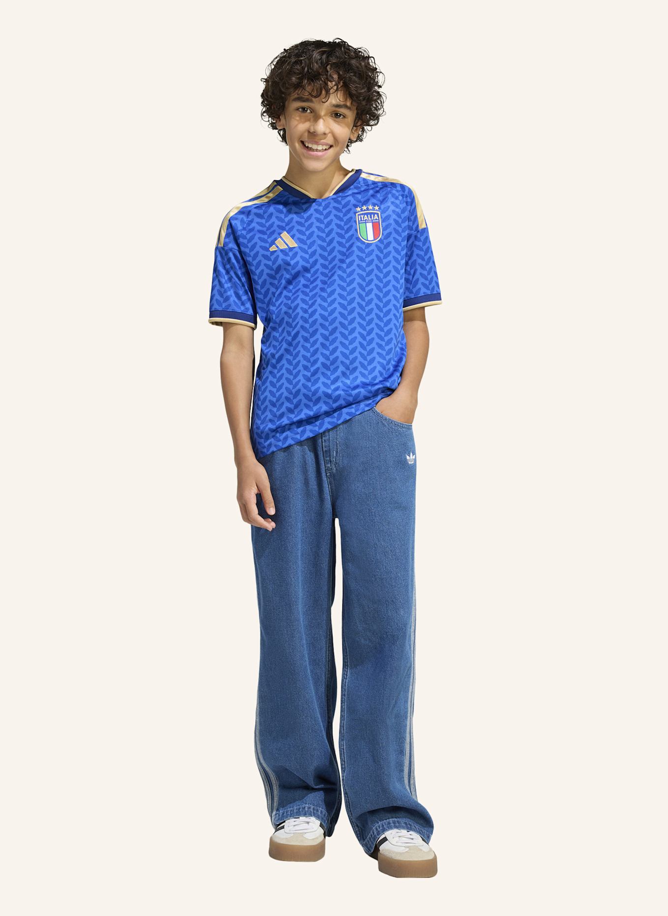 adidas ITALY 26 HEIMTRIKOT FÜR KINDER: BLAU